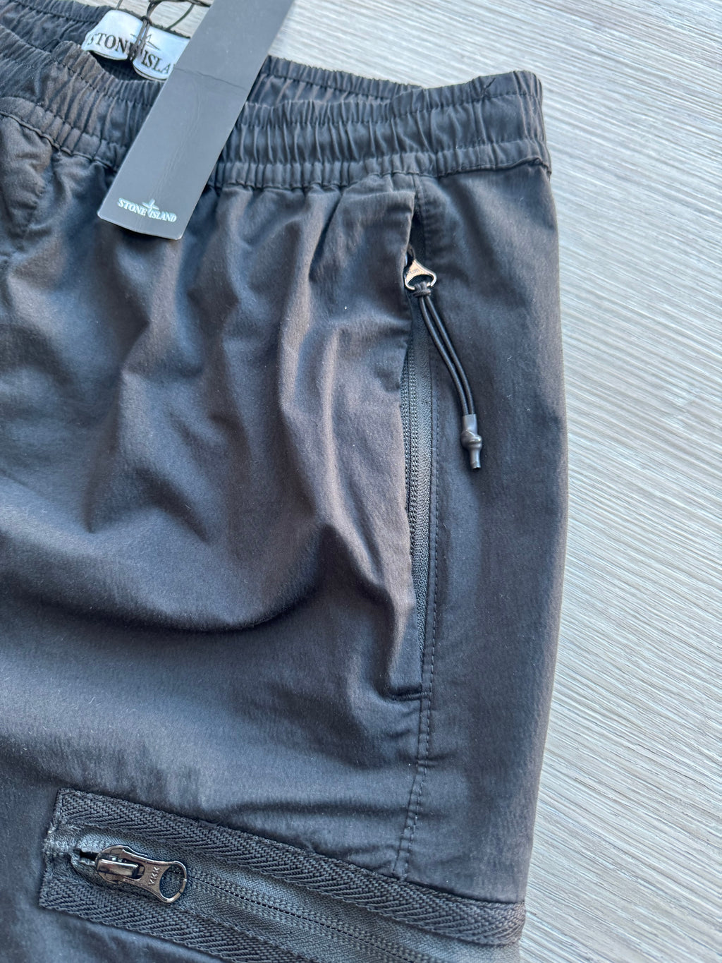 Stone Island Stretch-TC Cargo Trousers - Black