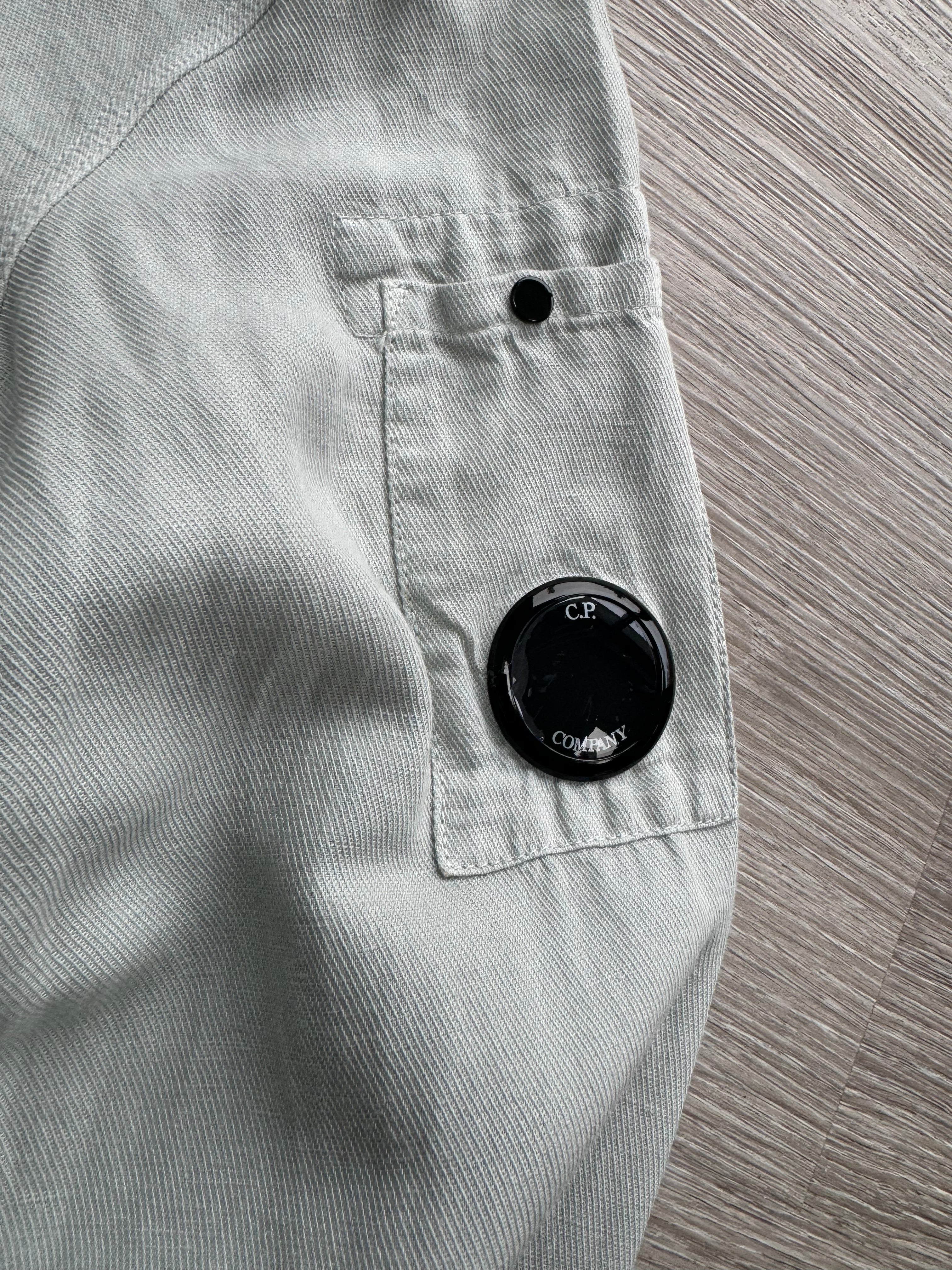 C.P. Company Buttoned Cotton/Linen Blend Overshirt - Medium