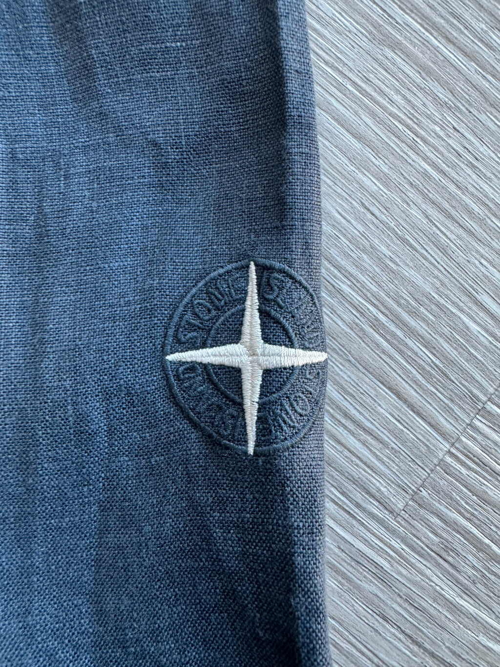 Stone Island Linen Overshirt - Navy