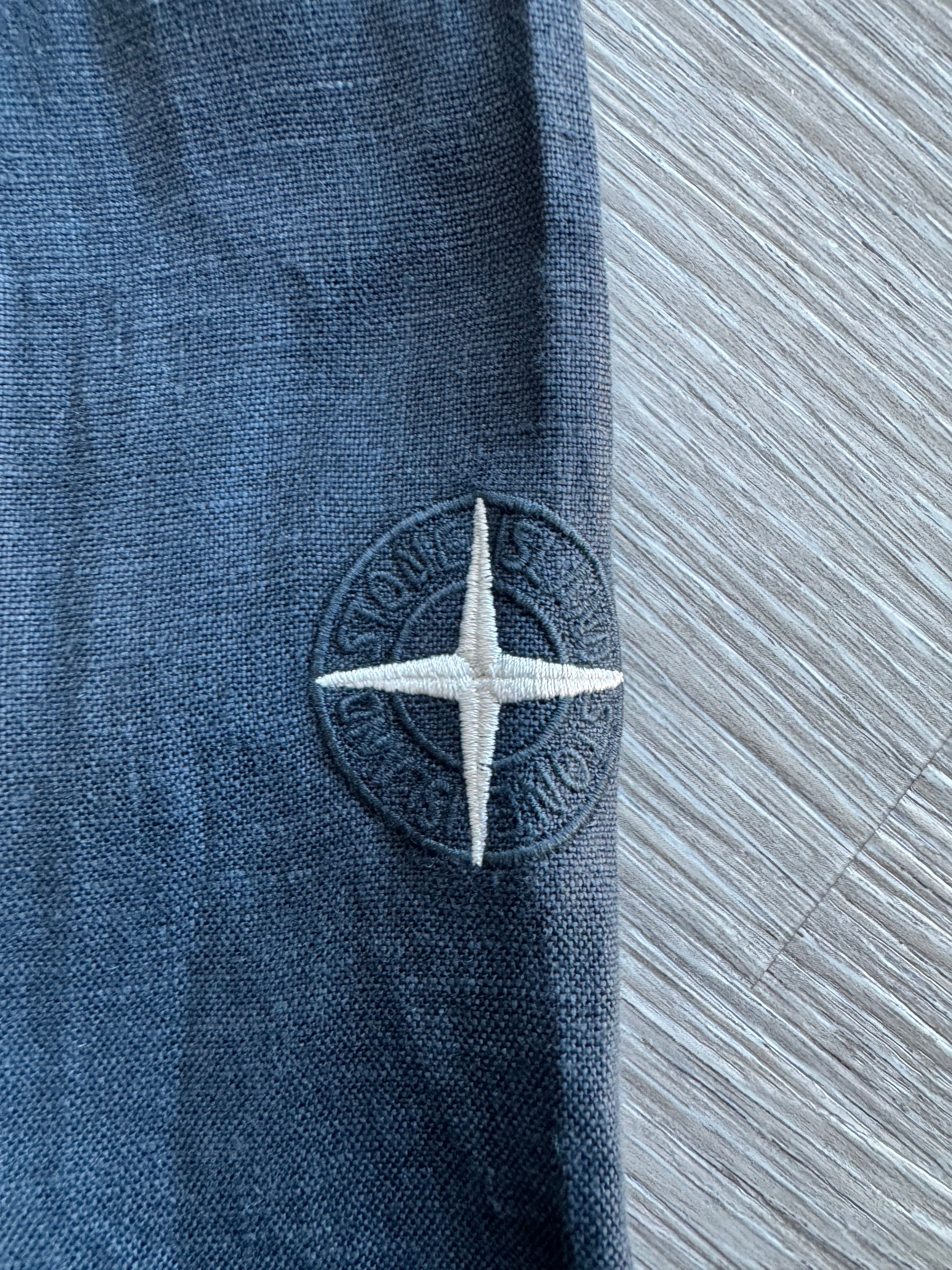 Stone Island Linen Overshirt - Navy