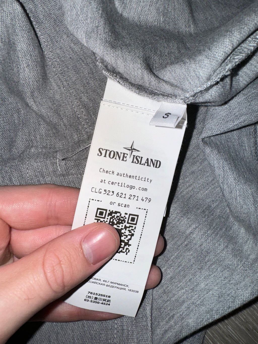 Stone Island Long Sleeve Polo - Grey