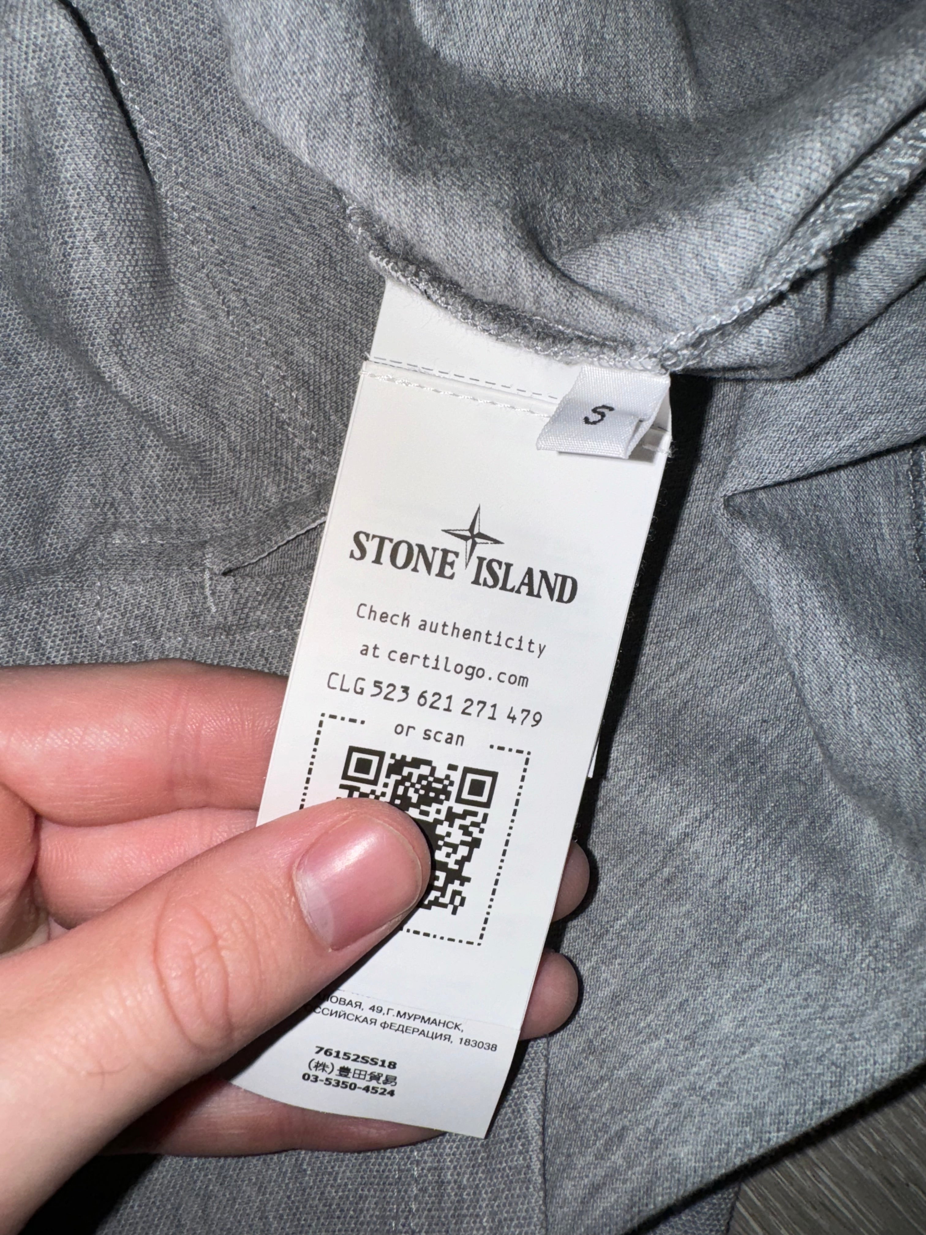 Stone Island Long Sleeve Polo - Grey