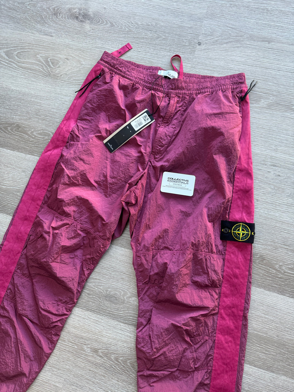 Stone Island Nylon Metal Trousers - Burgundy
