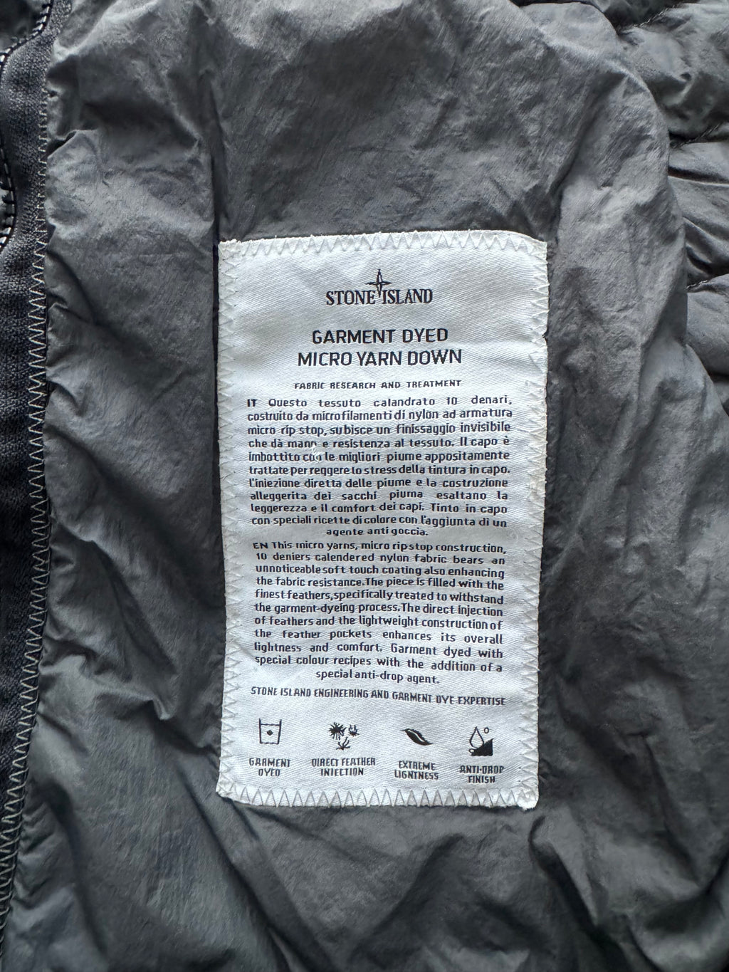 Stone Island Yarn Down Puffer Jacket - Khaki