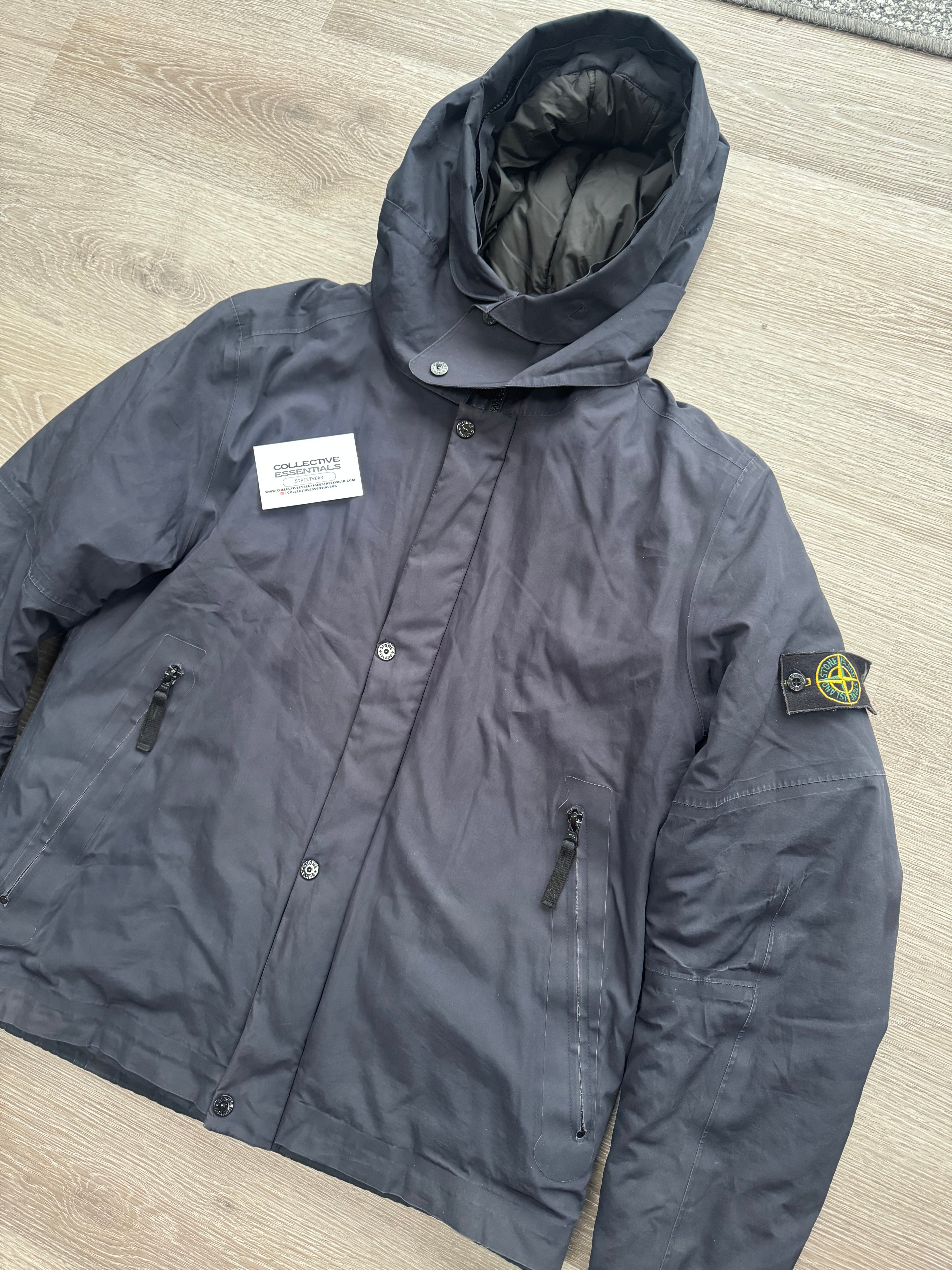 Stone Island Water Repellent Suprima Cotton with Primaloft Insulation - Large (Navy)