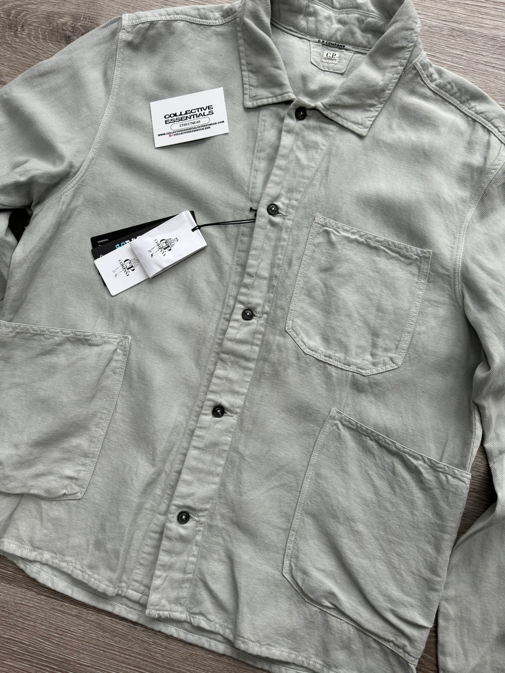 C.P. Company Buttoned Cotton/Linen Blend Overshirt - Medium