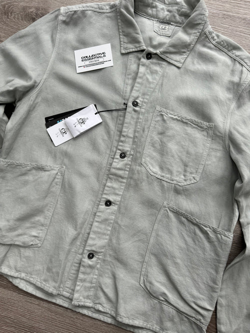 C.P. Company Buttoned Cotton/Linen Blend Overshirt - Medium