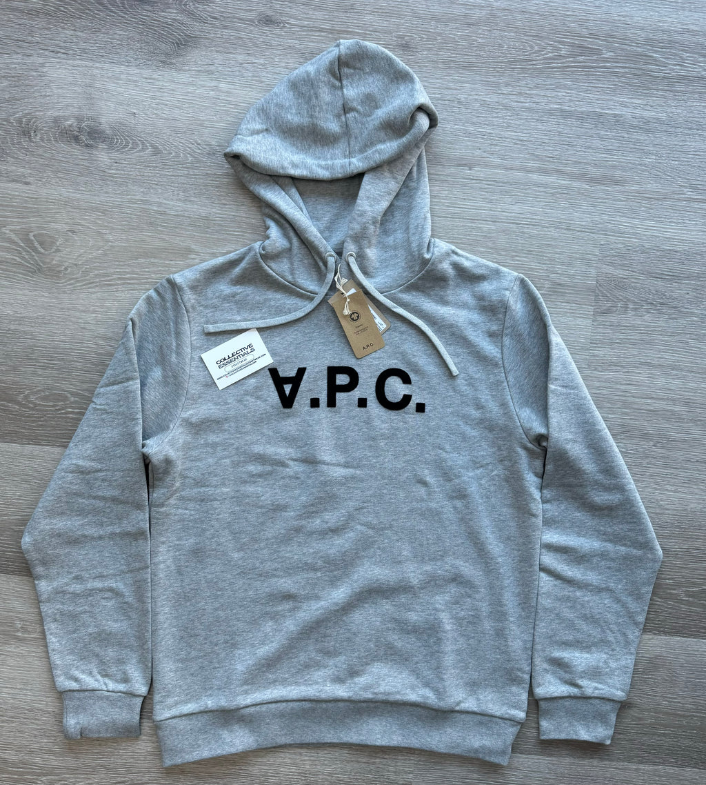 A.P.C. Flocked Logo Cotton Hoodie - Large