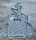 A.P.C. Flocked Logo Cotton Hoodie - Large
