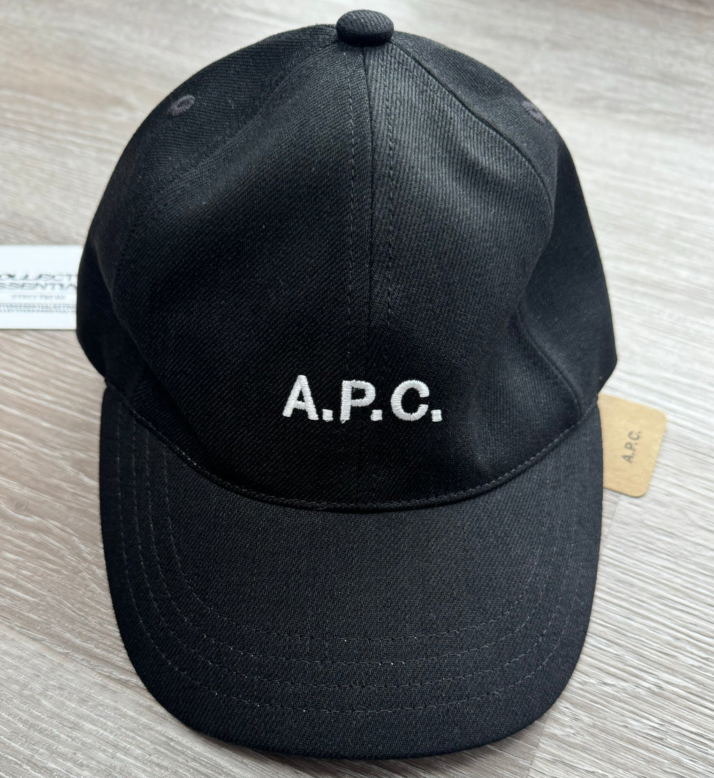 A.P.C. Embroidered Logo Black Baseball Cap
