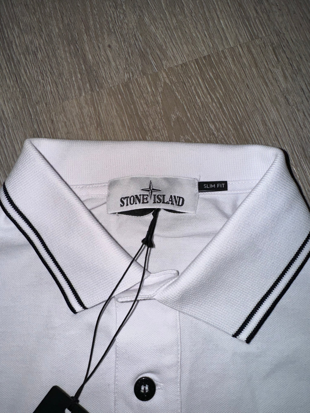 Stone Island Long Sleeved Polo - White