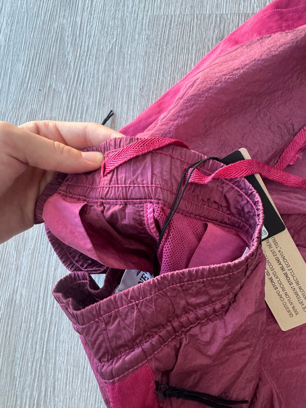 Stone Island Nylon Metal Trousers - Burgundy