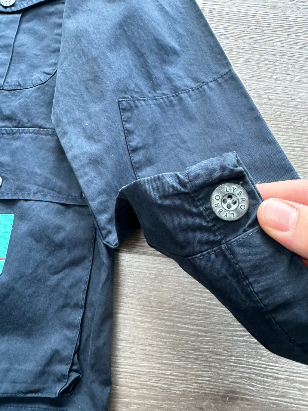 Nigel Cabourn Lybro Navy Zip Army Smock - Medium