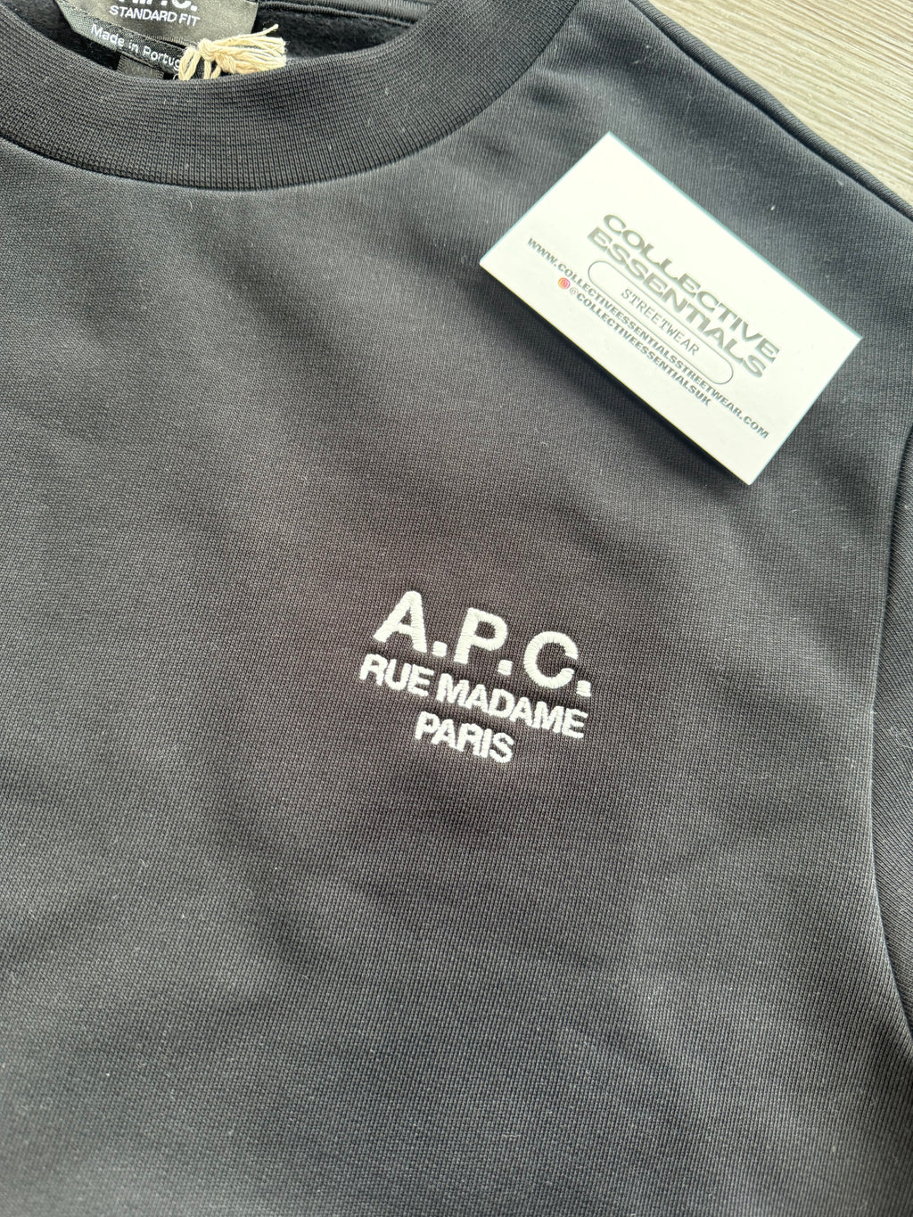 A.P.C. Rue Madame Paris Black Sweatshirt - Medium