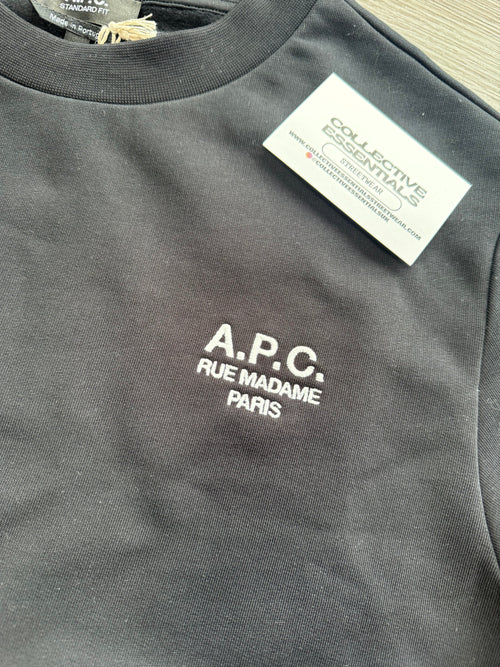 A.P.C. Rue Madame Paris Black Sweatshirt - Medium