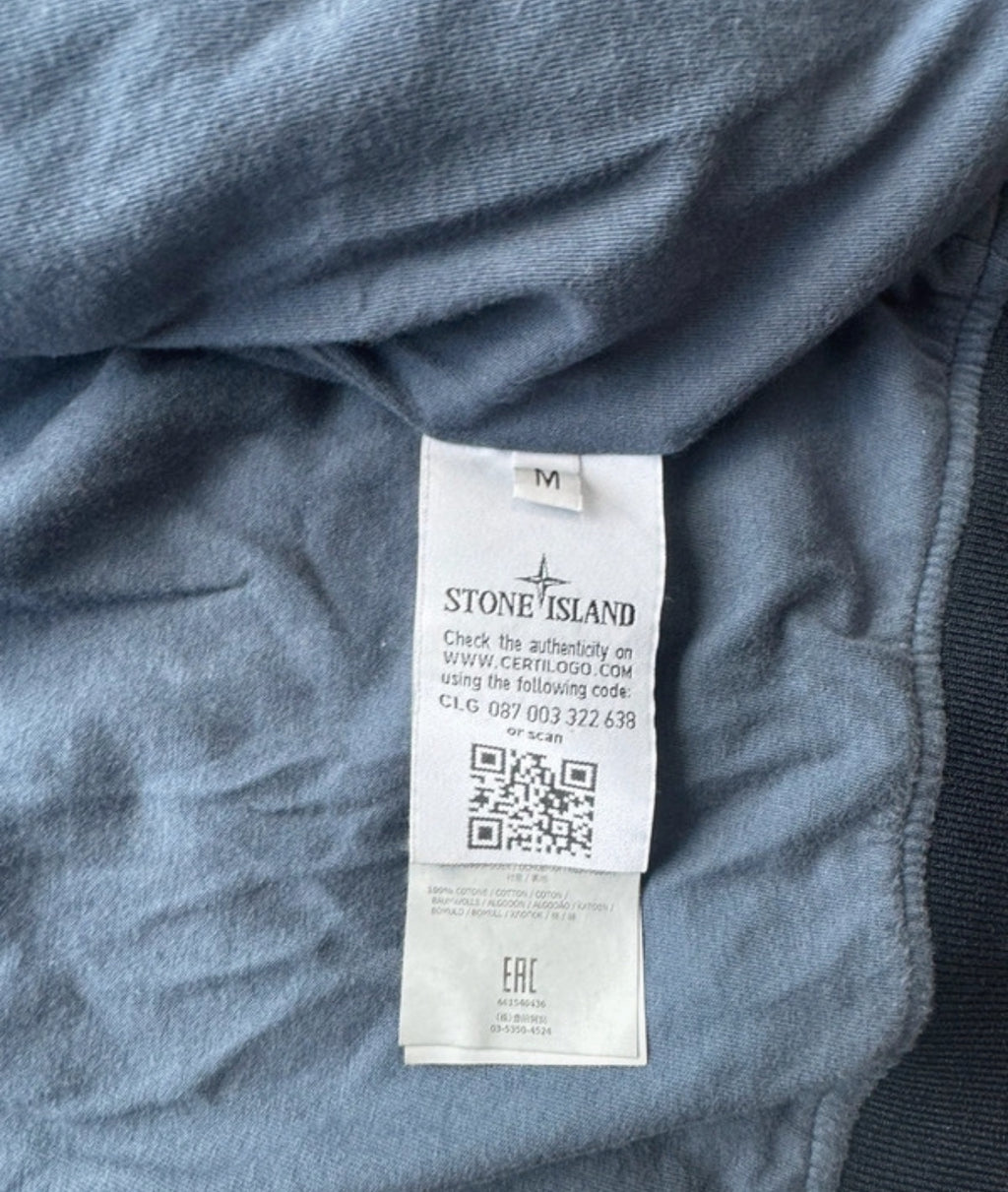 Stone Island Crinkle Reps Bomber Jacket - Navy