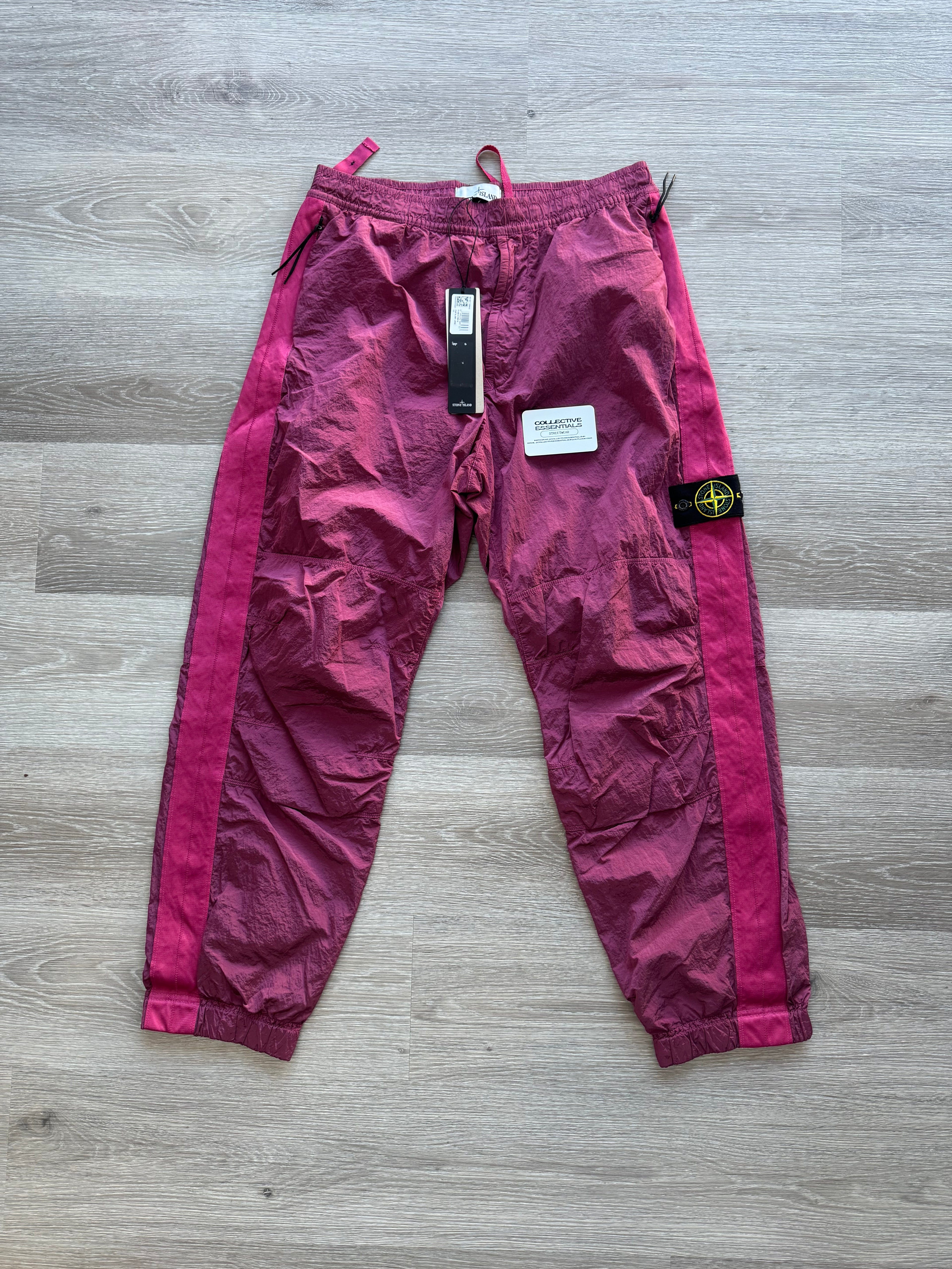 Stone Island Nylon Metal Trousers - Burgundy