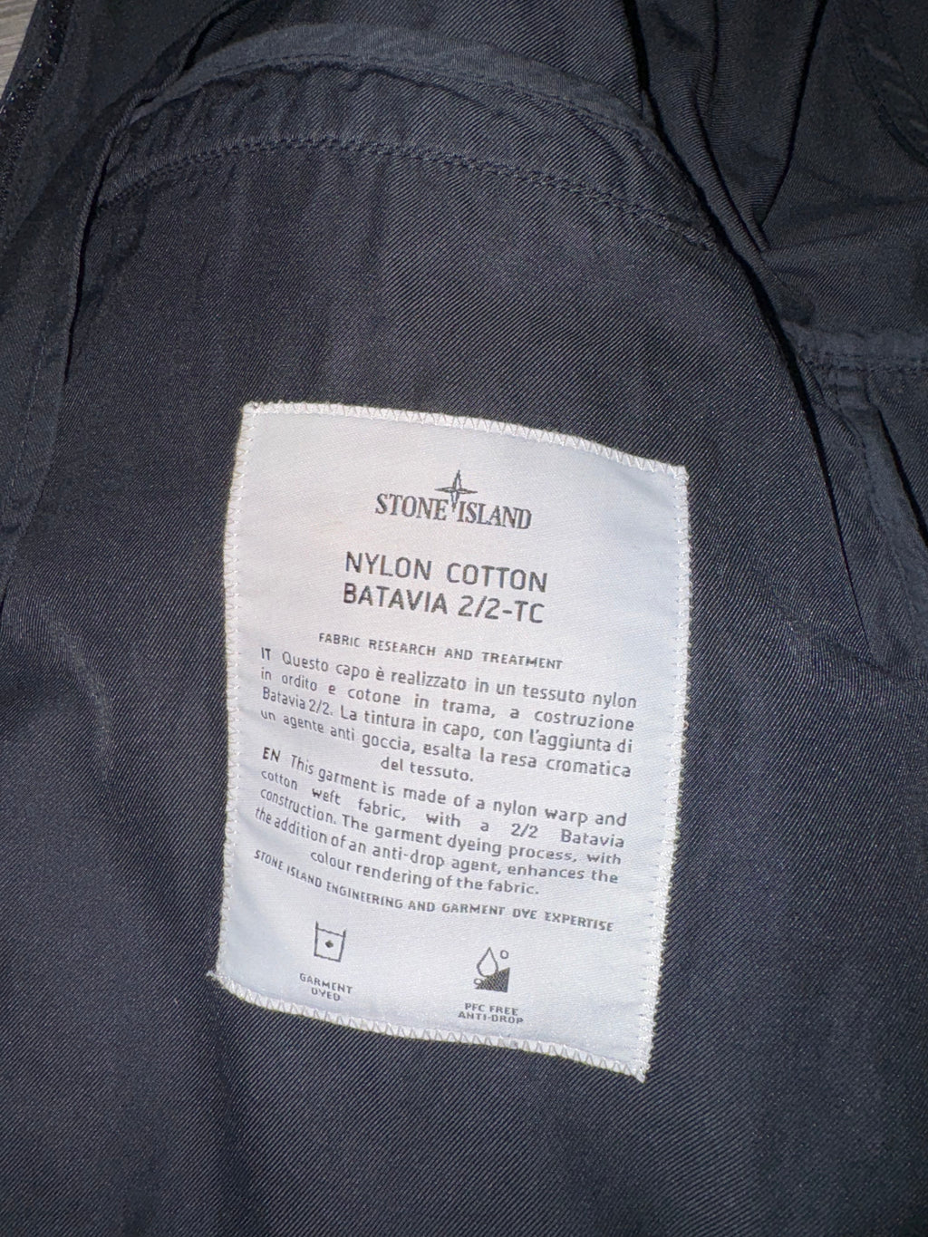 Stone Island Nylon Cotton Batavia Jacket (Black)