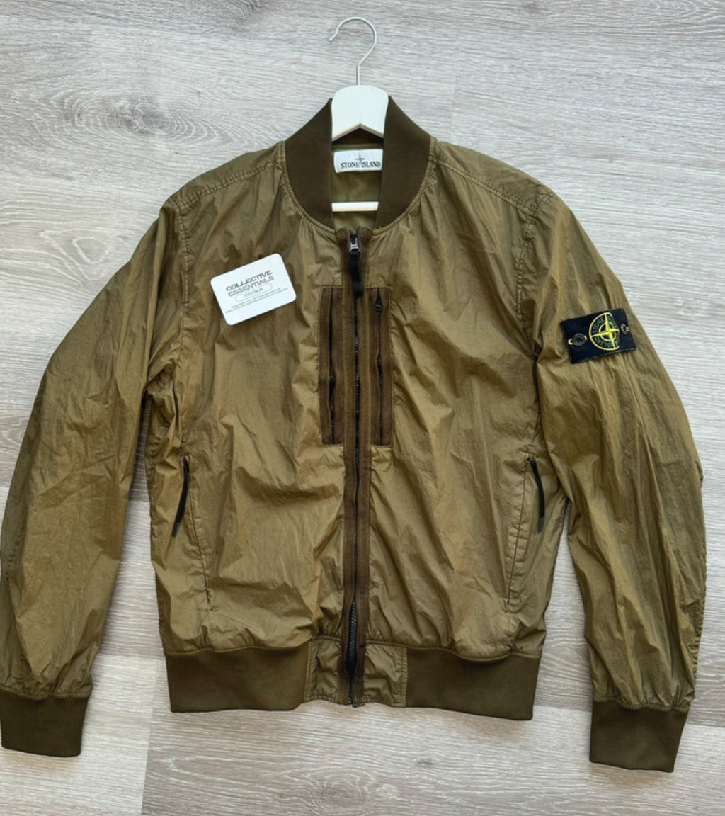 Stone Island Crinkle Reps Bomber - Khaki