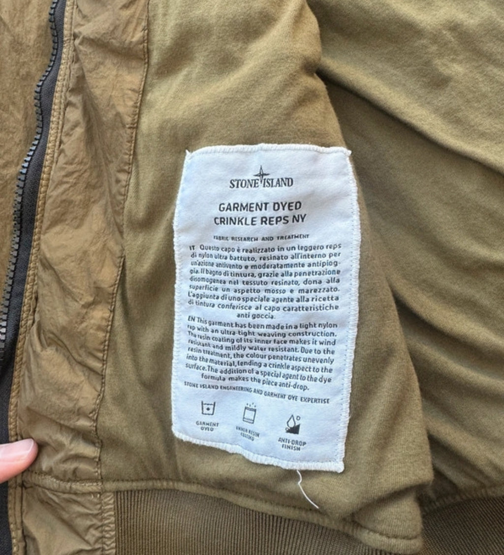 Stone Island Crinkle Reps Bomber - Khaki