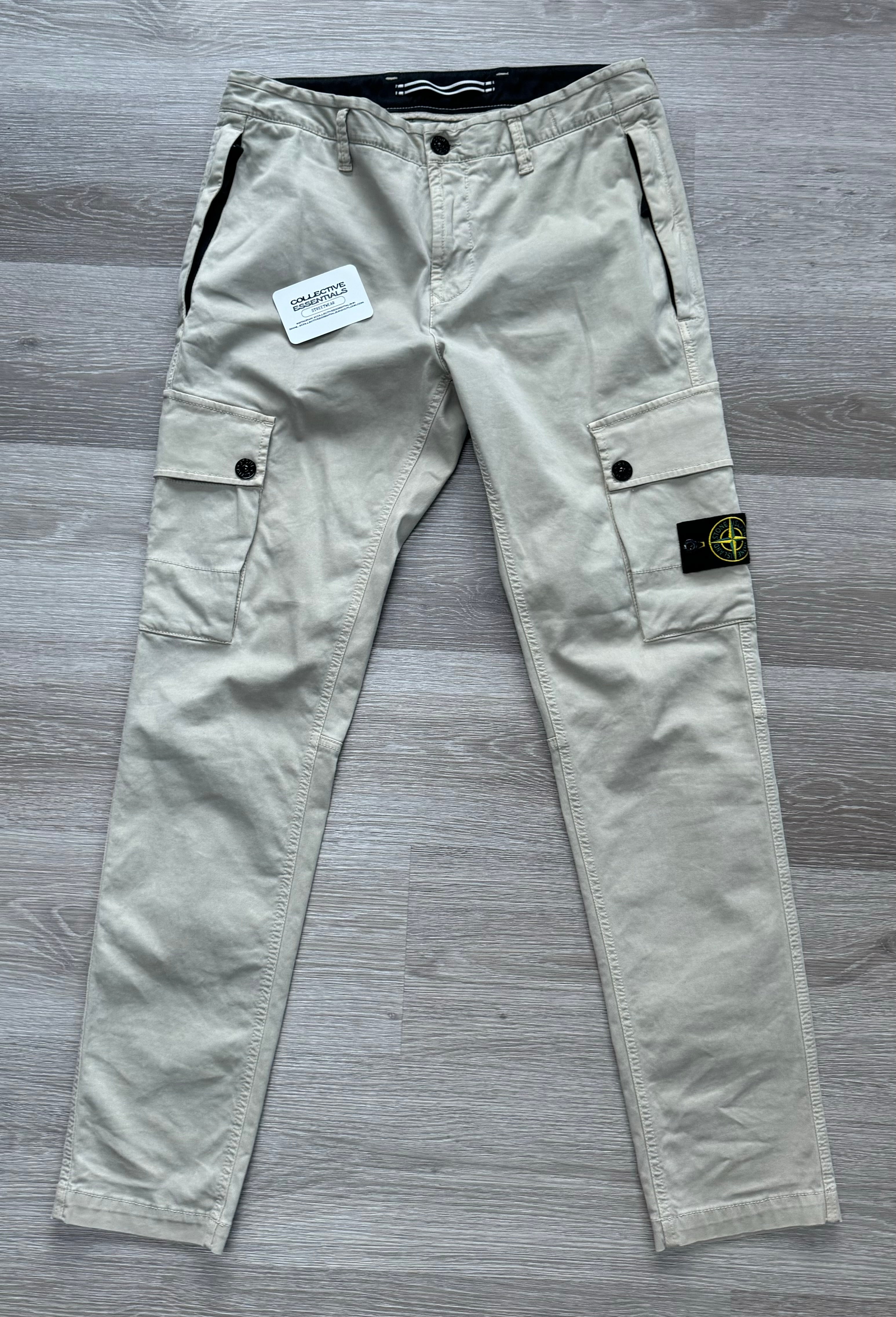 Stone Island Cargo Trousers - Cream
