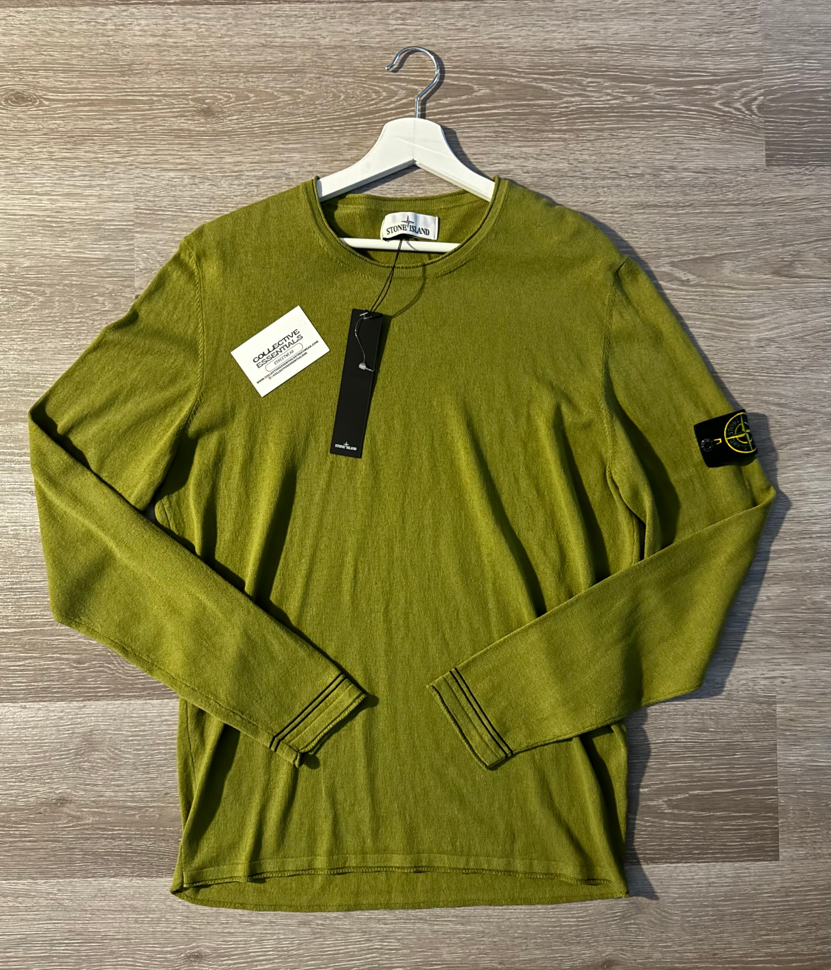 Stone Island Knitted Crewneck Sweatshirt (Lime) XL