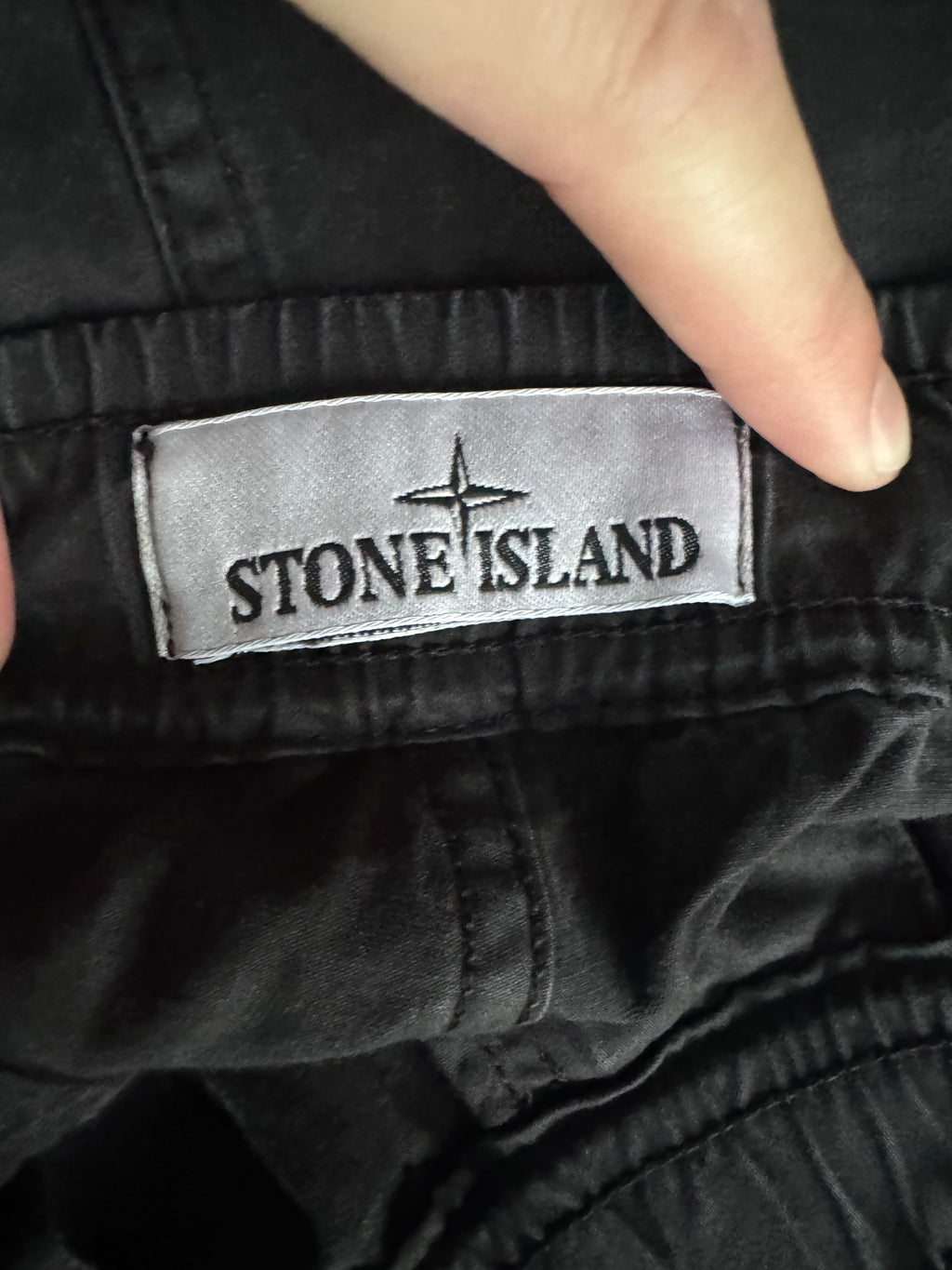 Stone Island Tapered Cargo Trousers - Black