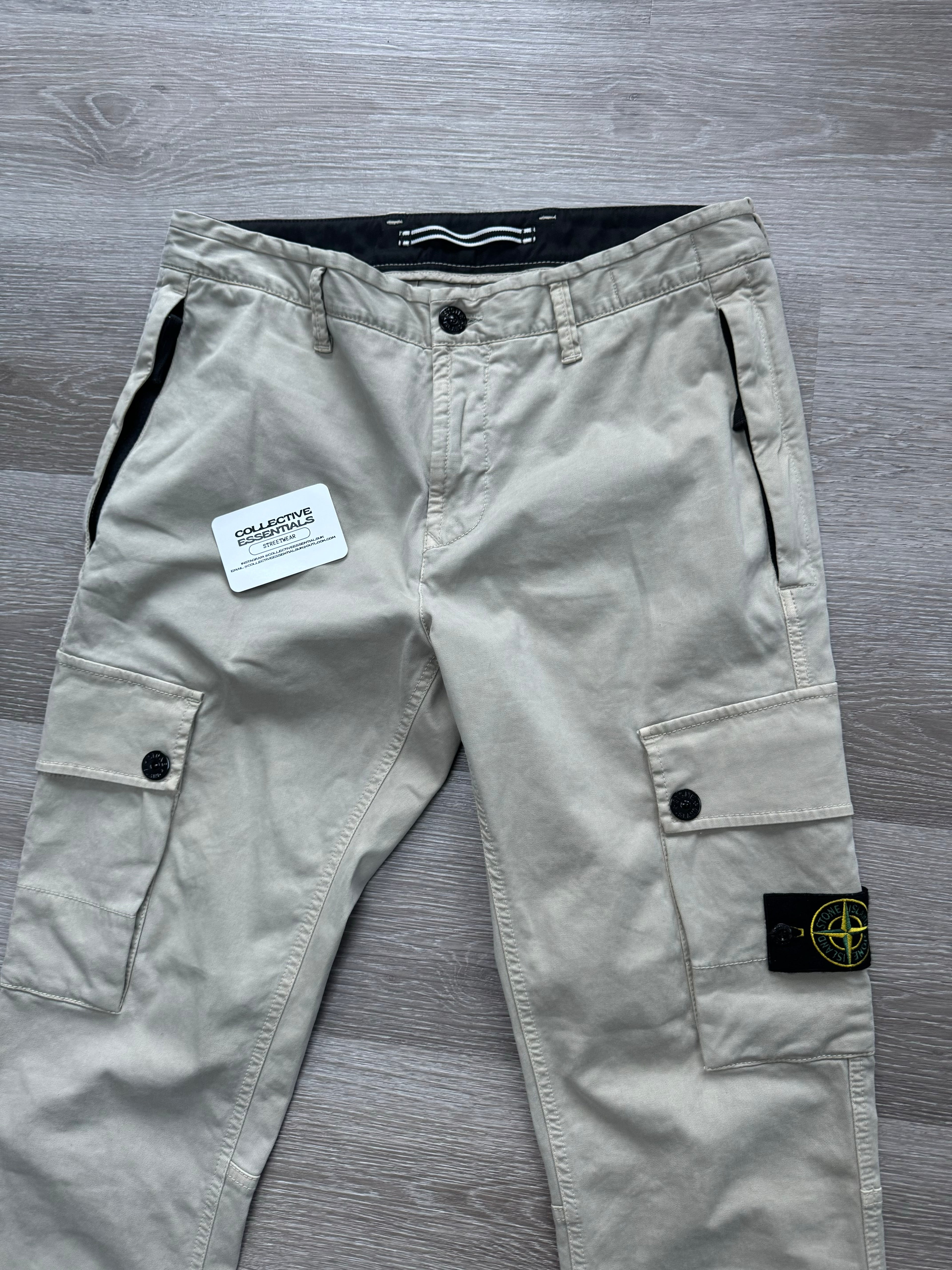 Stone Island Cargo Trousers - Cream