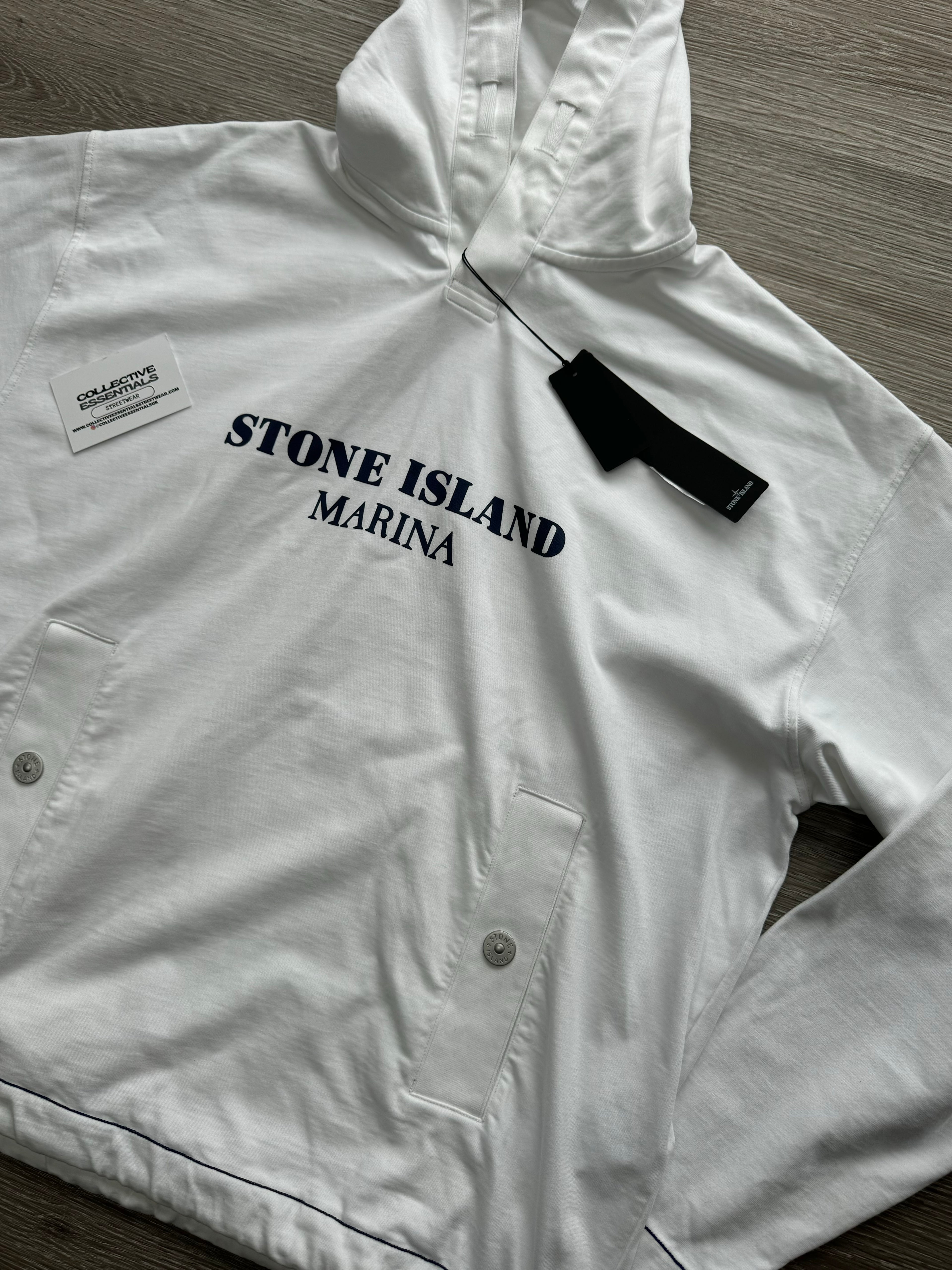 Stone Island Marina Hoodie - Large (White)