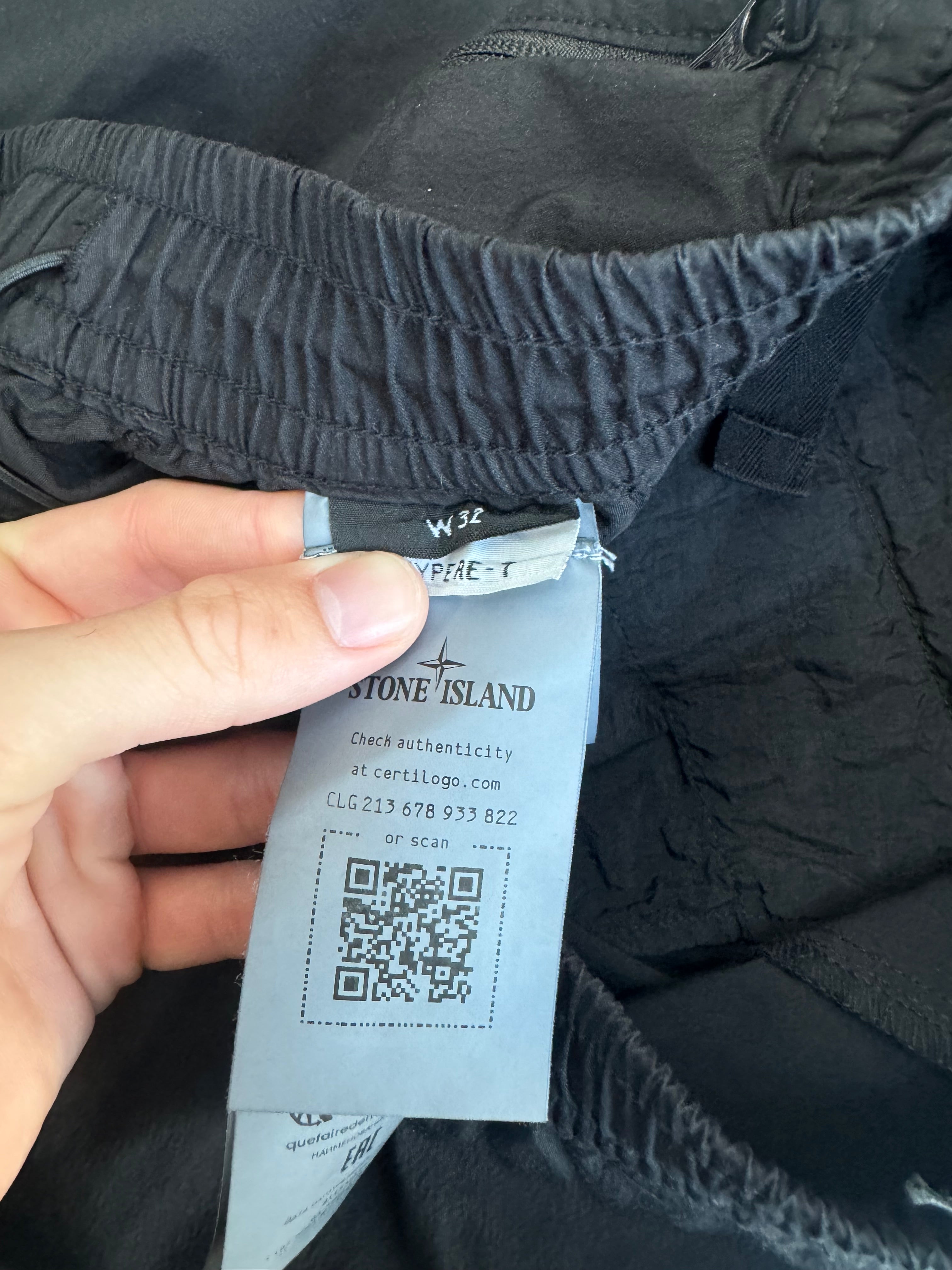 Stone Island Stretch-TC Cargo Trousers - Black