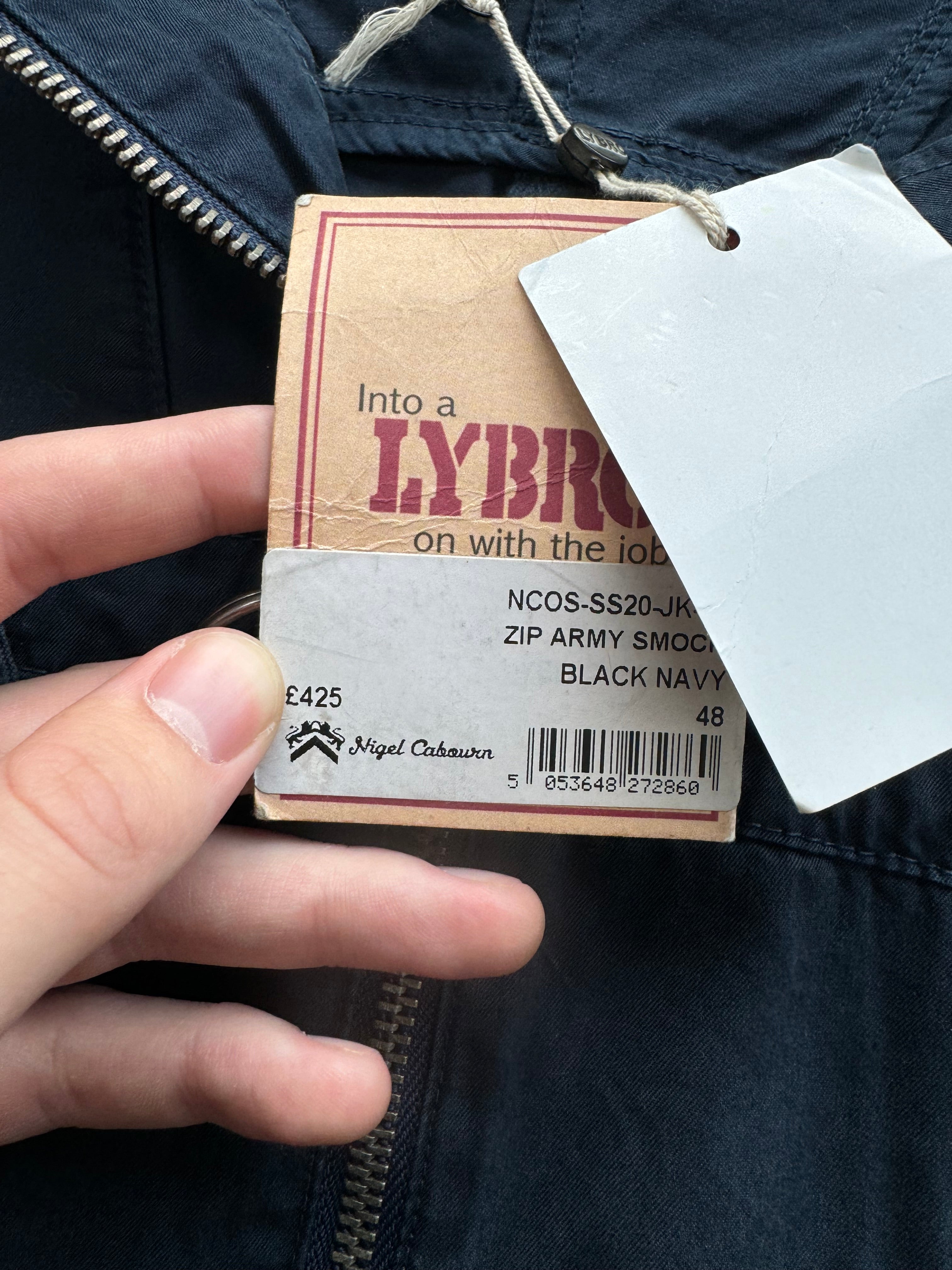 Nigel Cabourn Lybro Navy Zip Army Smock - Medium