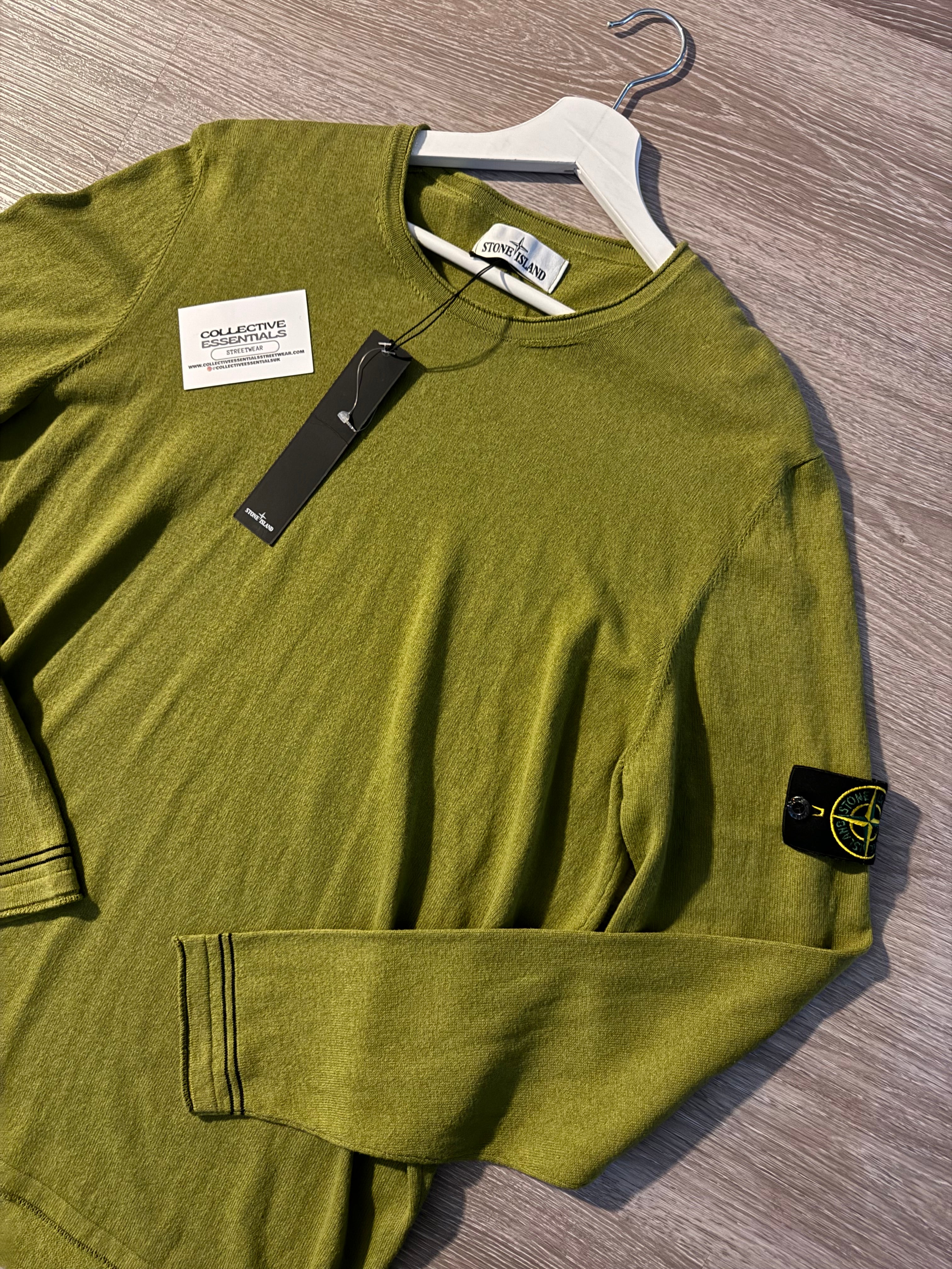Stone Island Knitted Crewneck Sweatshirt (Lime) XL