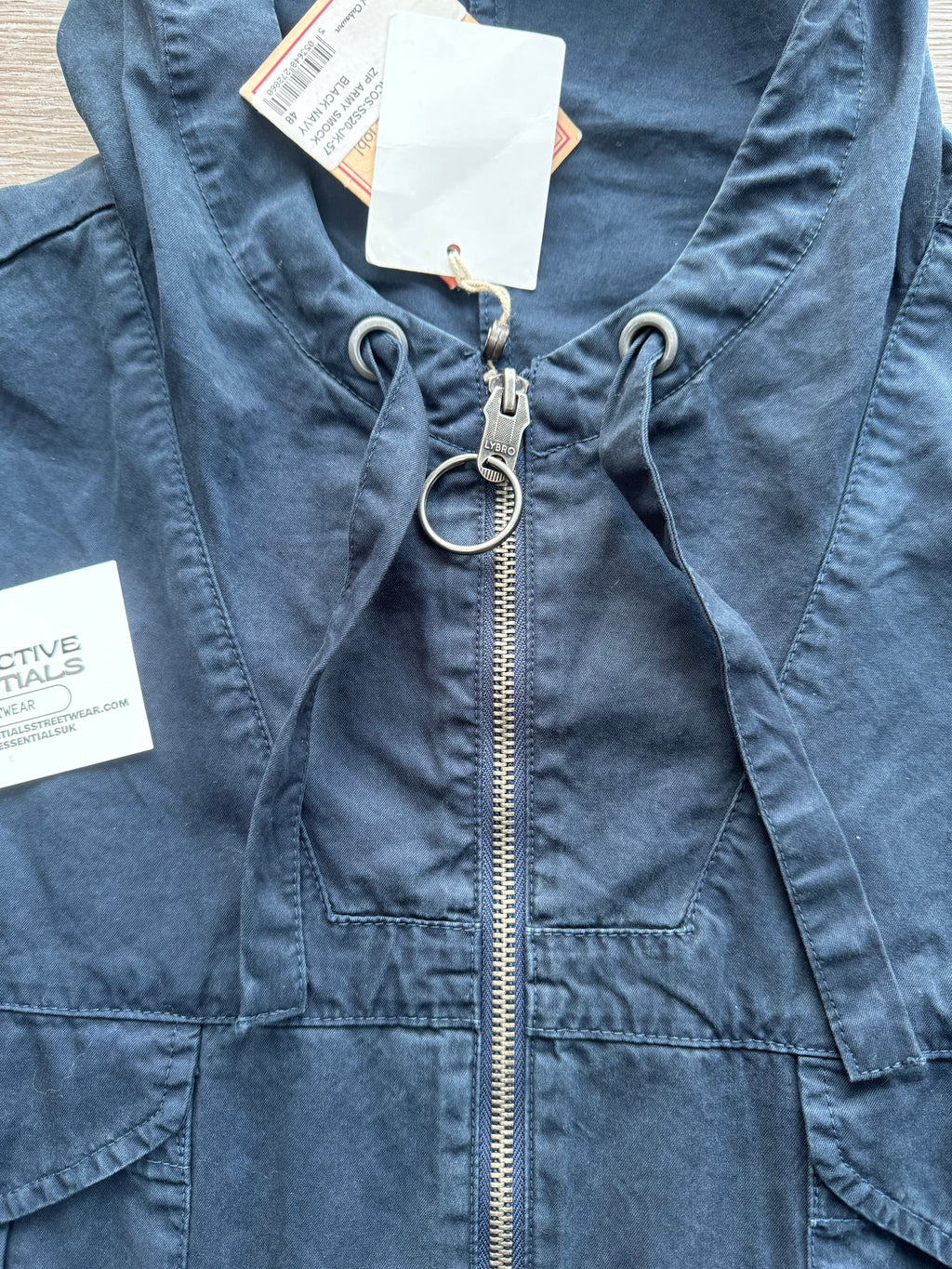 Nigel Cabourn Lybro Navy Zip Army Smock - Medium