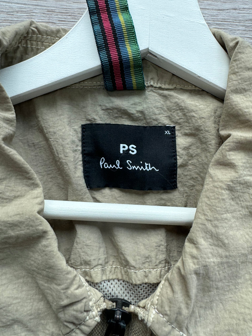 Paul Smith Tan Full Zip Nylon Overshirt Jacket - XL