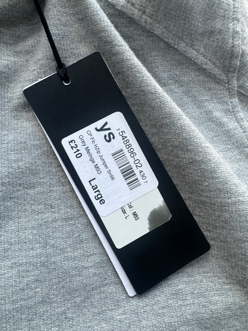 C.P. Company Grey Quarter Zip - Large