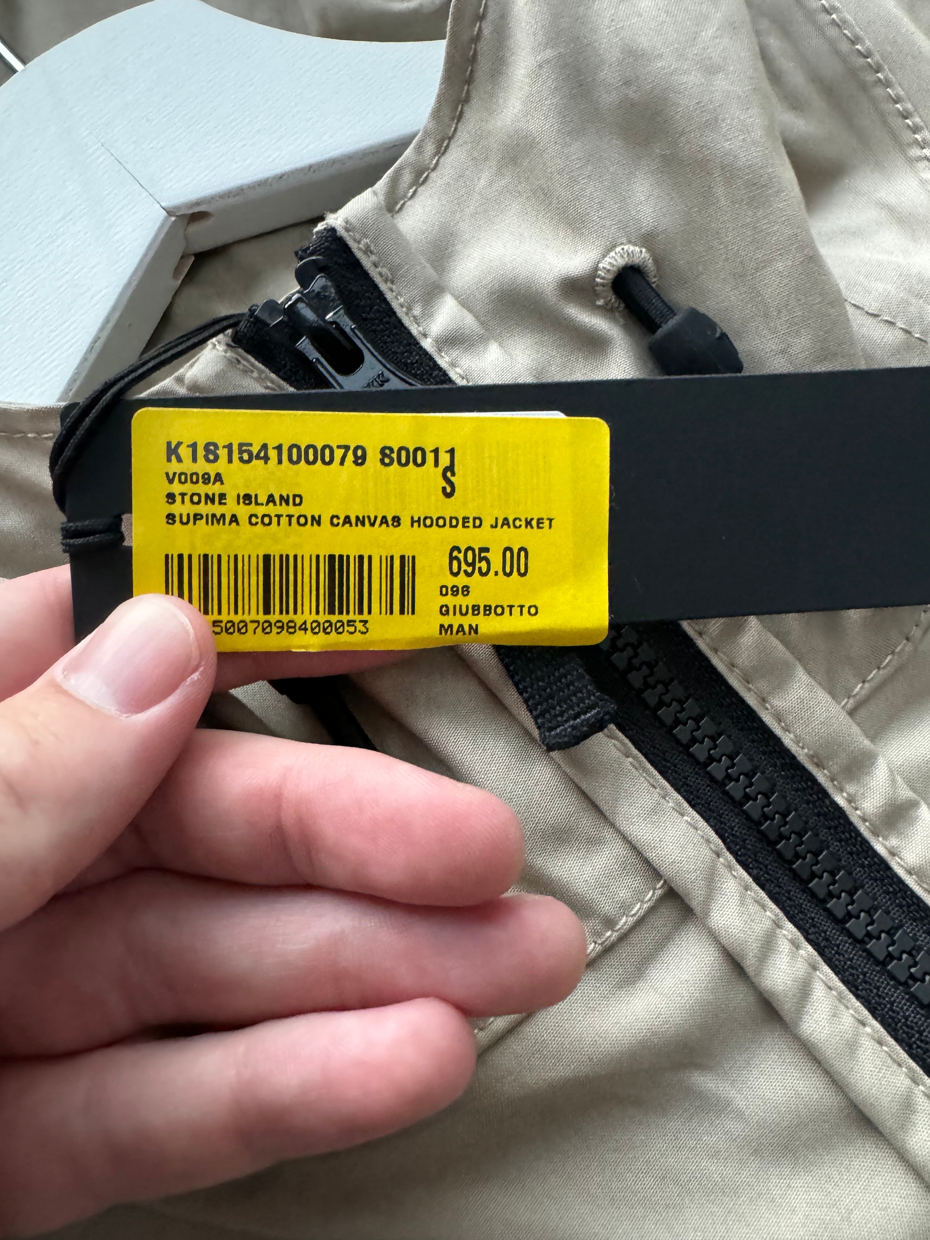 Stone Island Suprima Cotton Canvas Jacket - Beige