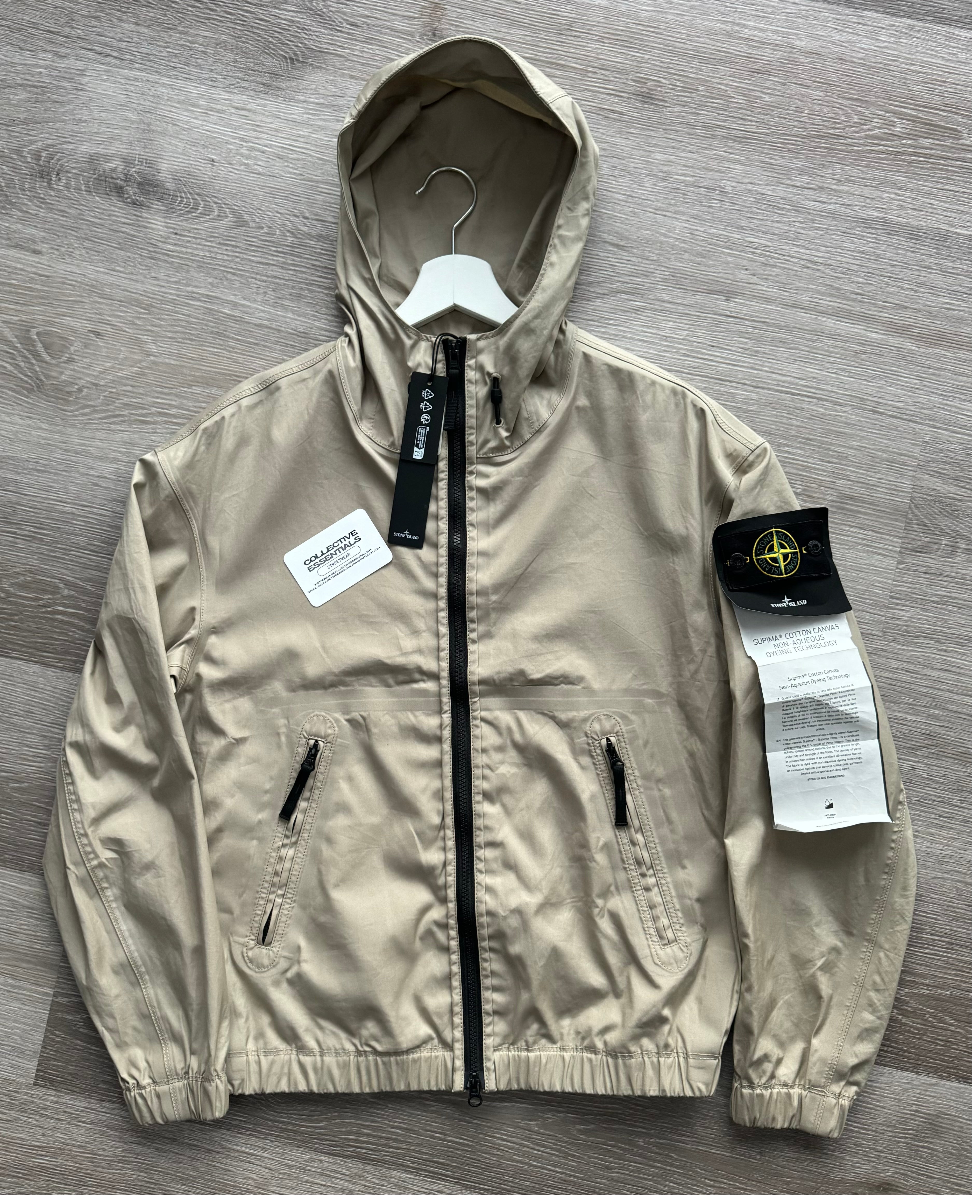 Stone Island Suprima Cotton Canvas Jacket - Beige