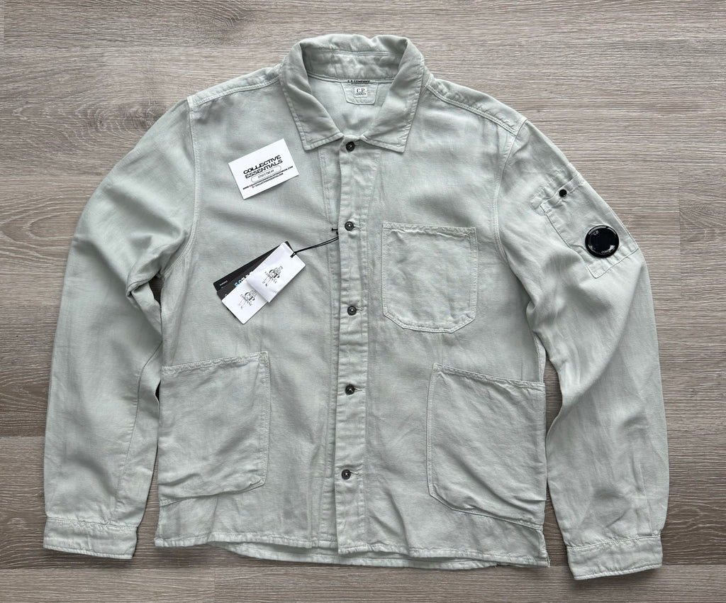 C.P. Company Buttoned Cotton/Linen Blend Overshirt - Medium