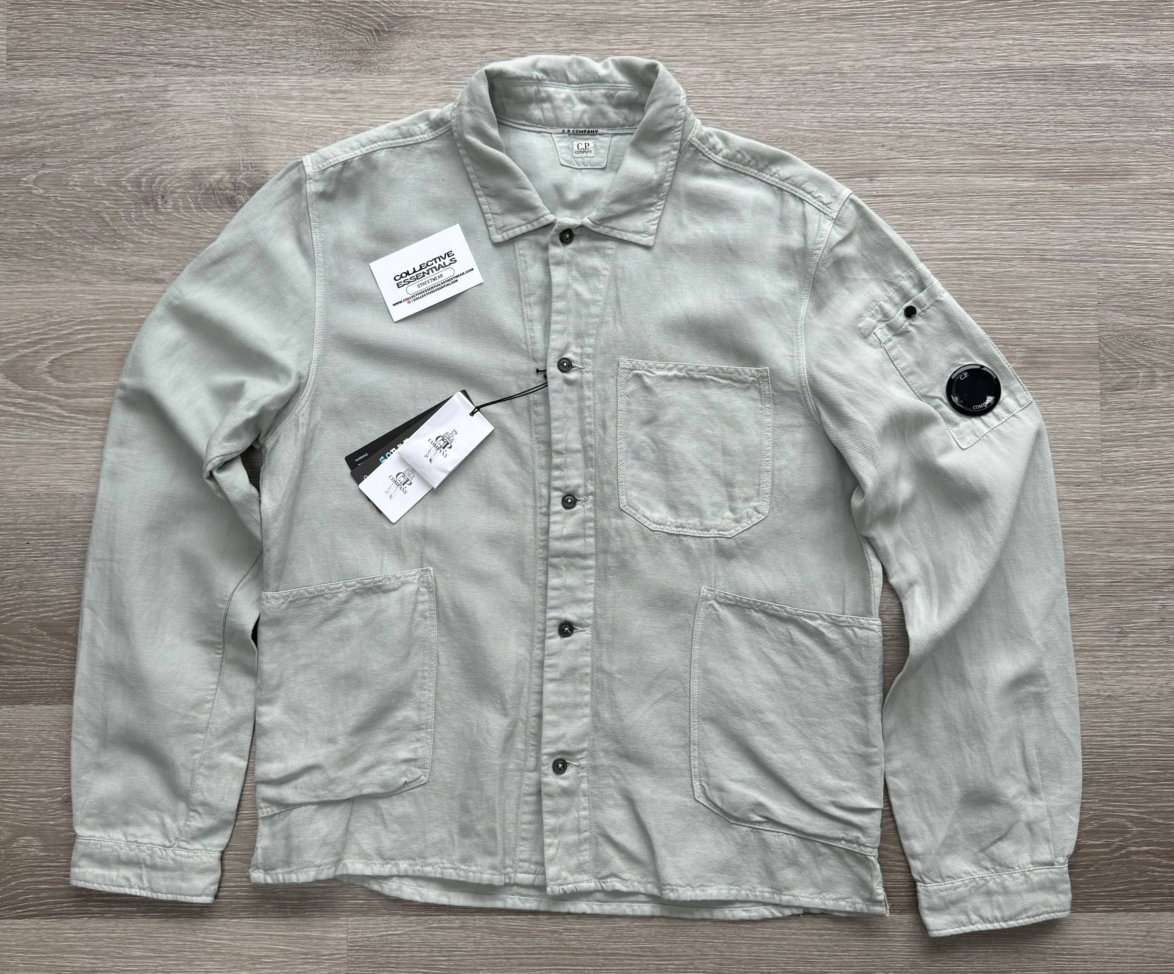 C.P. Company Buttoned Cotton/Linen Blend Overshirt - Medium