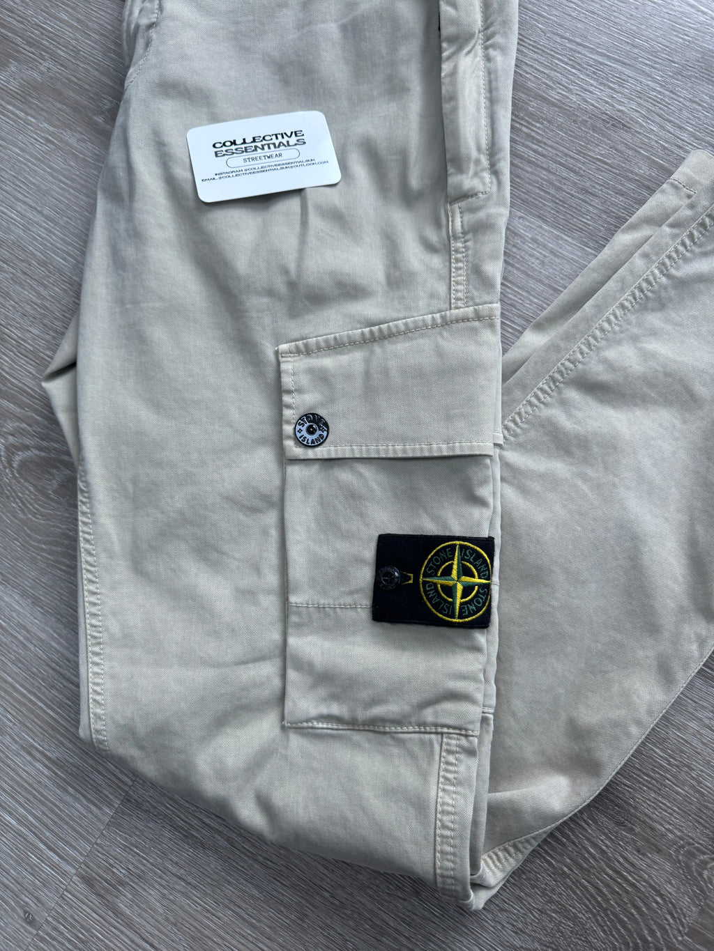 Stone Island Cargo Trousers - Cream