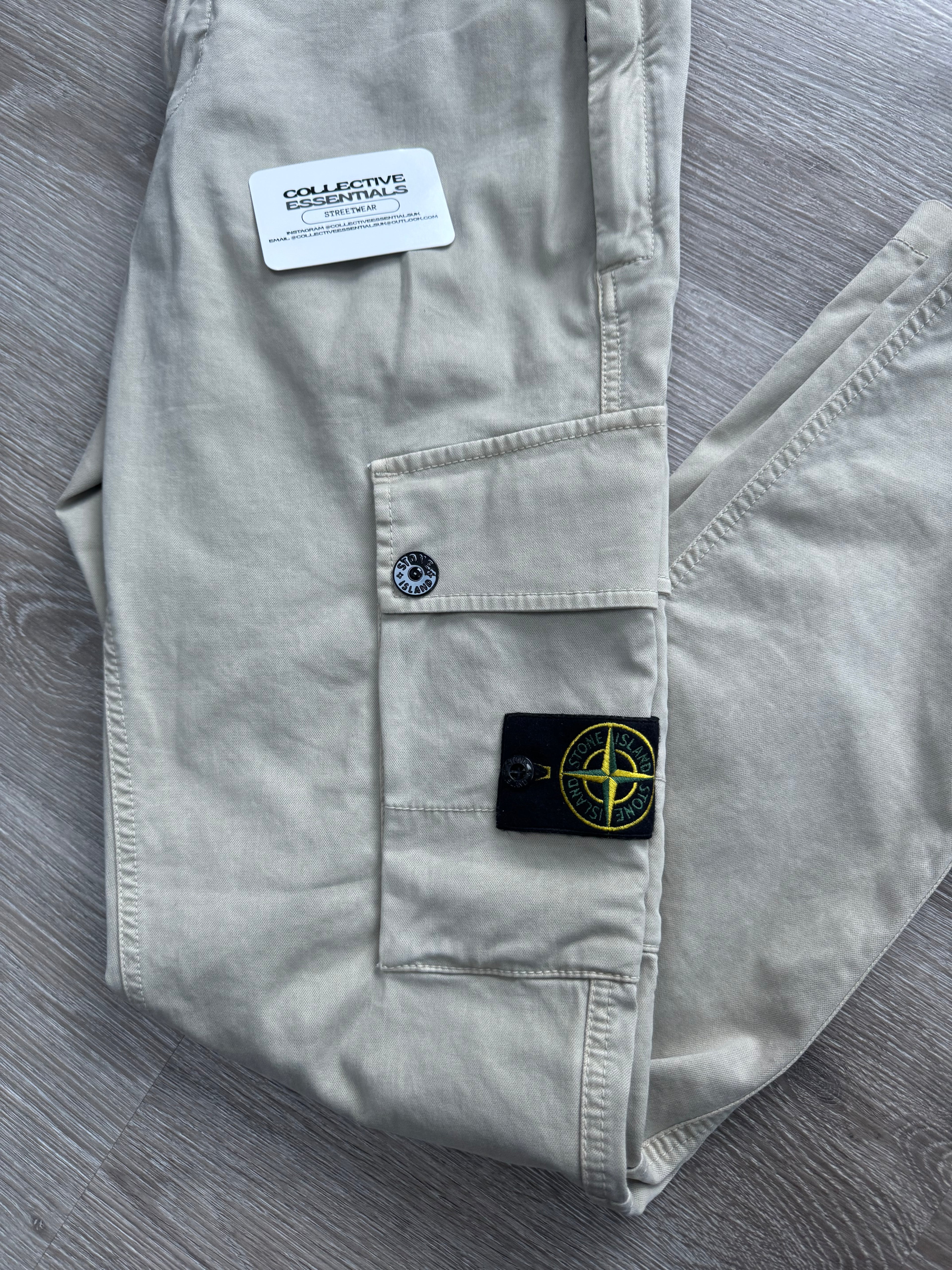 Stone Island Cargo Trousers - Cream