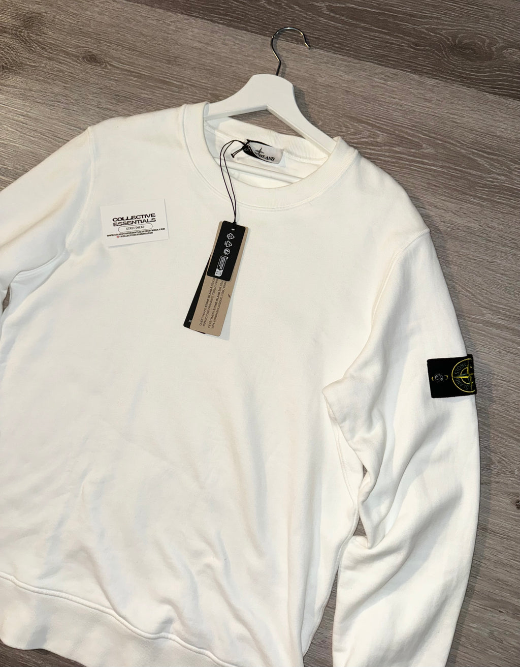 Stone Island Crewneck Sweatshirt (White) Large
