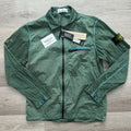 Stone Island Green Nylon Metal Overshirt - Medium