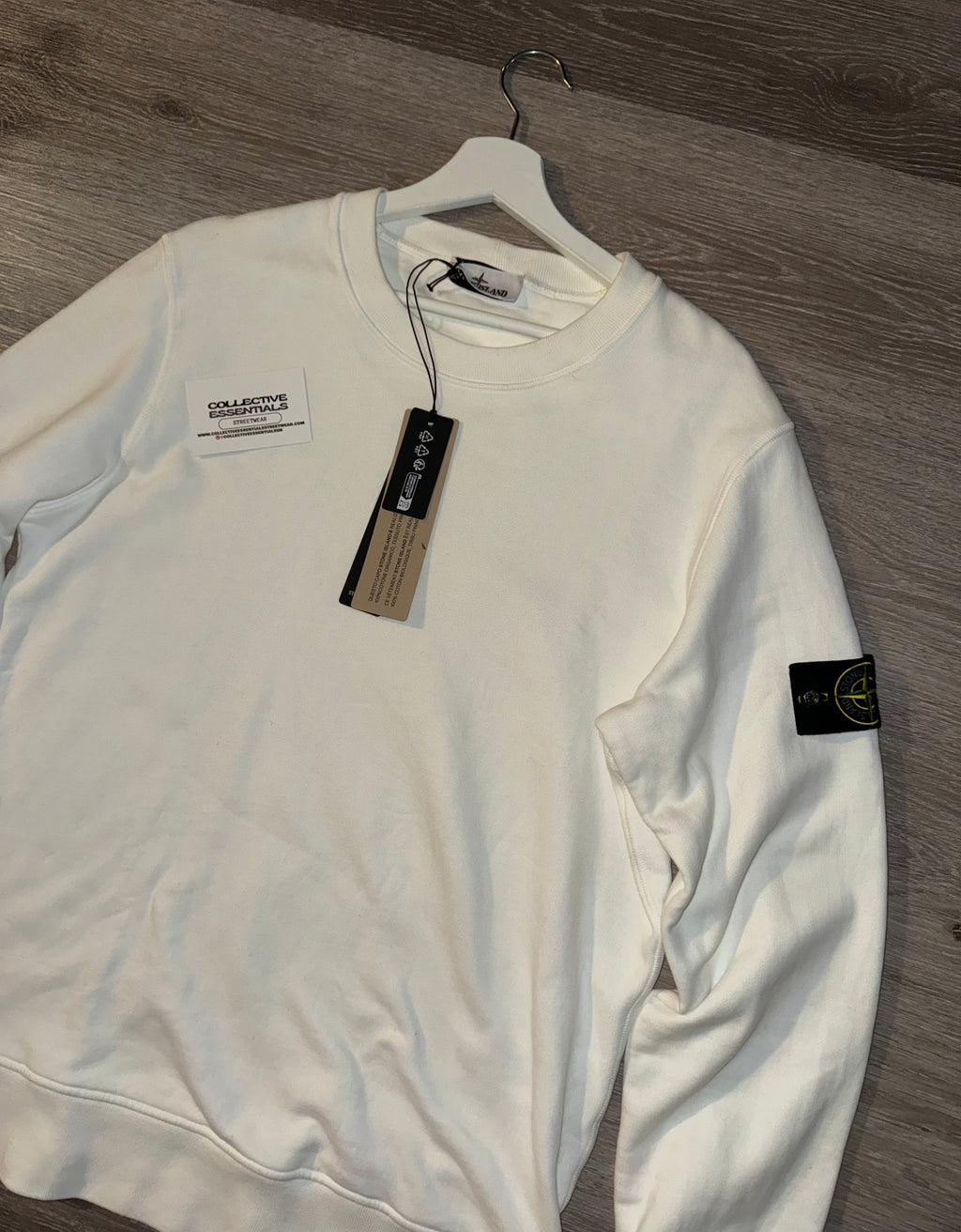 Stone Island Crewneck Sweatshirt (White) Large
