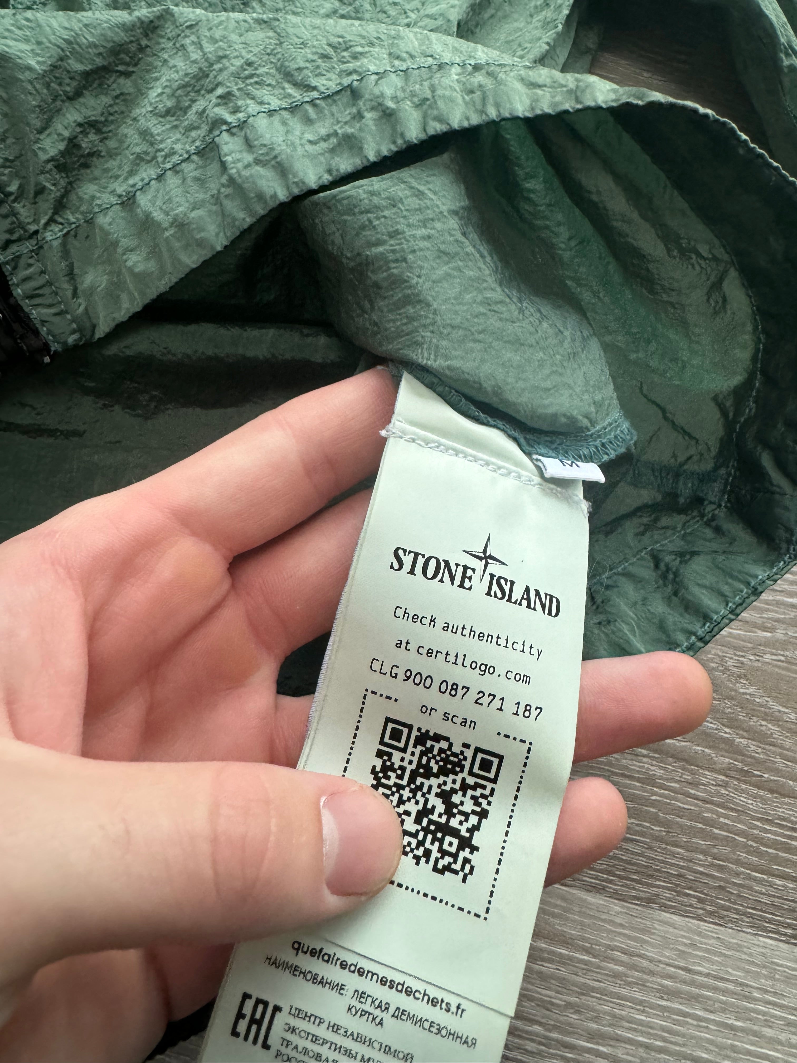 Stone Island Green Nylon Metal Overshirt - Medium
