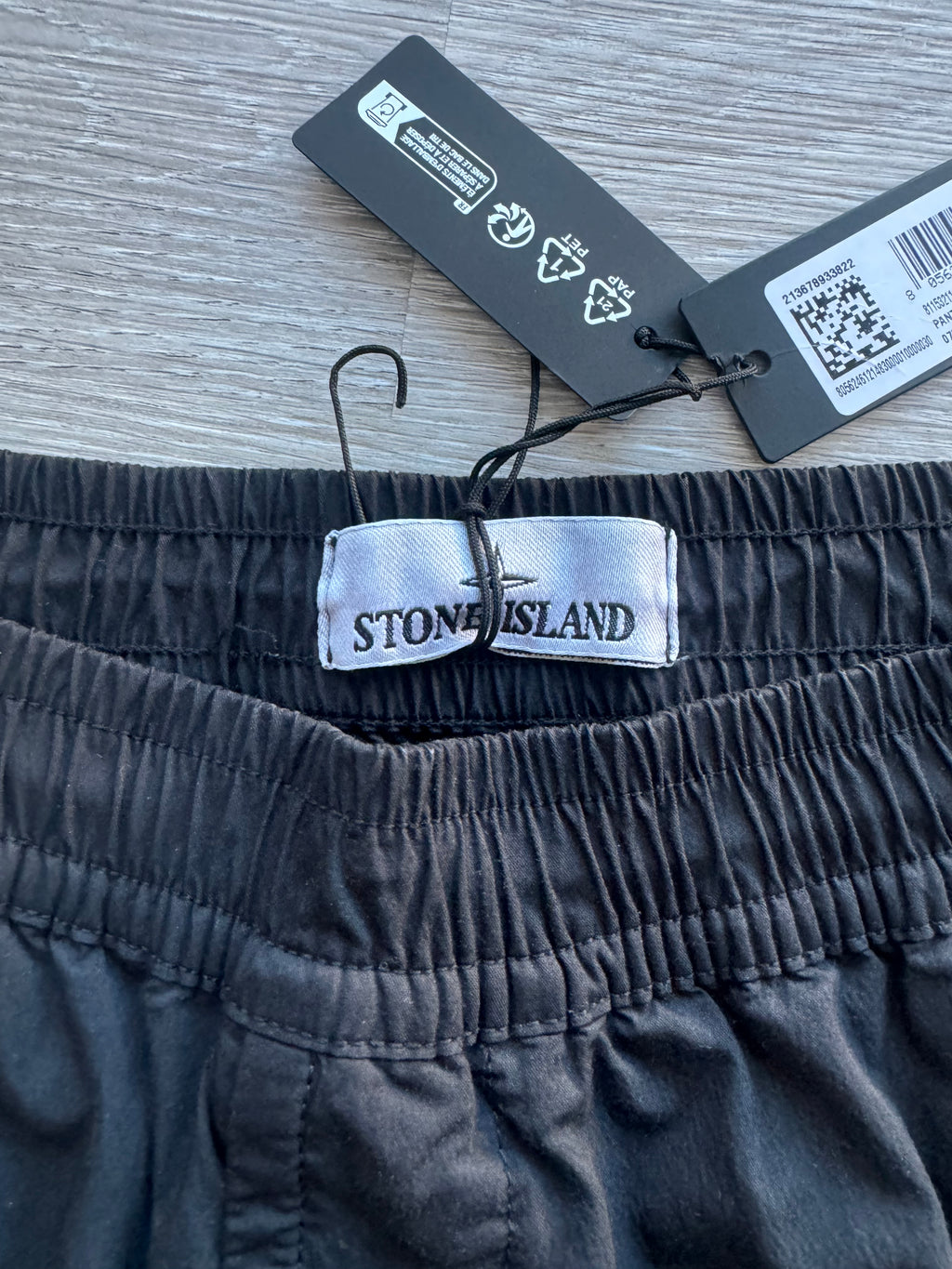 Stone Island Stretch-TC Cargo Trousers - Black