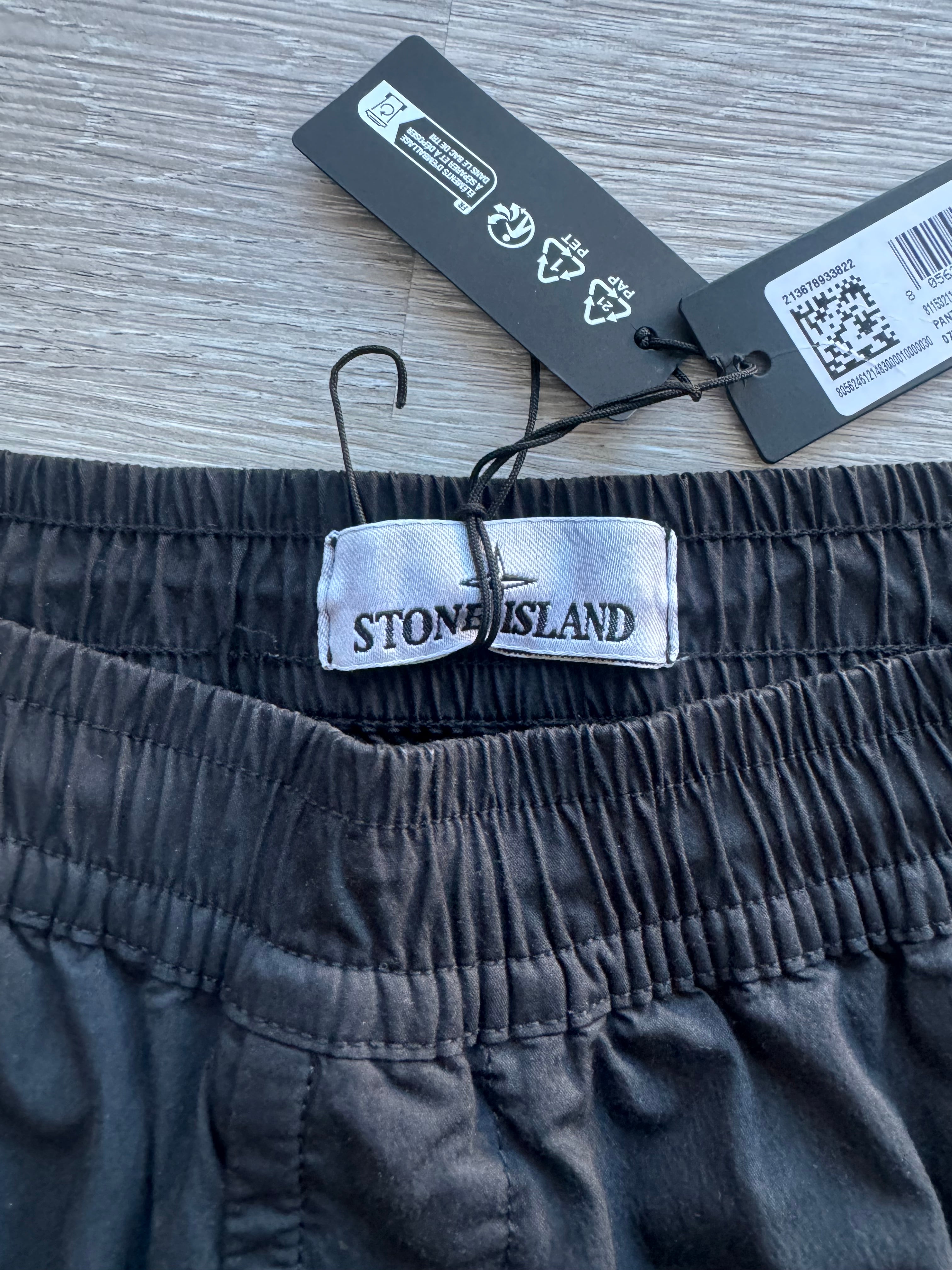 Stone Island Stretch-TC Cargo Trousers - Black