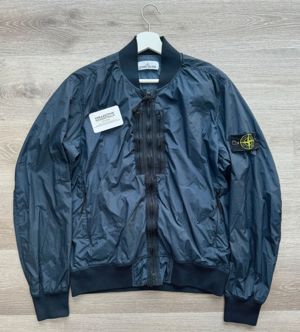 Stone Island Crinkle Reps Bomber Jacket - Navy