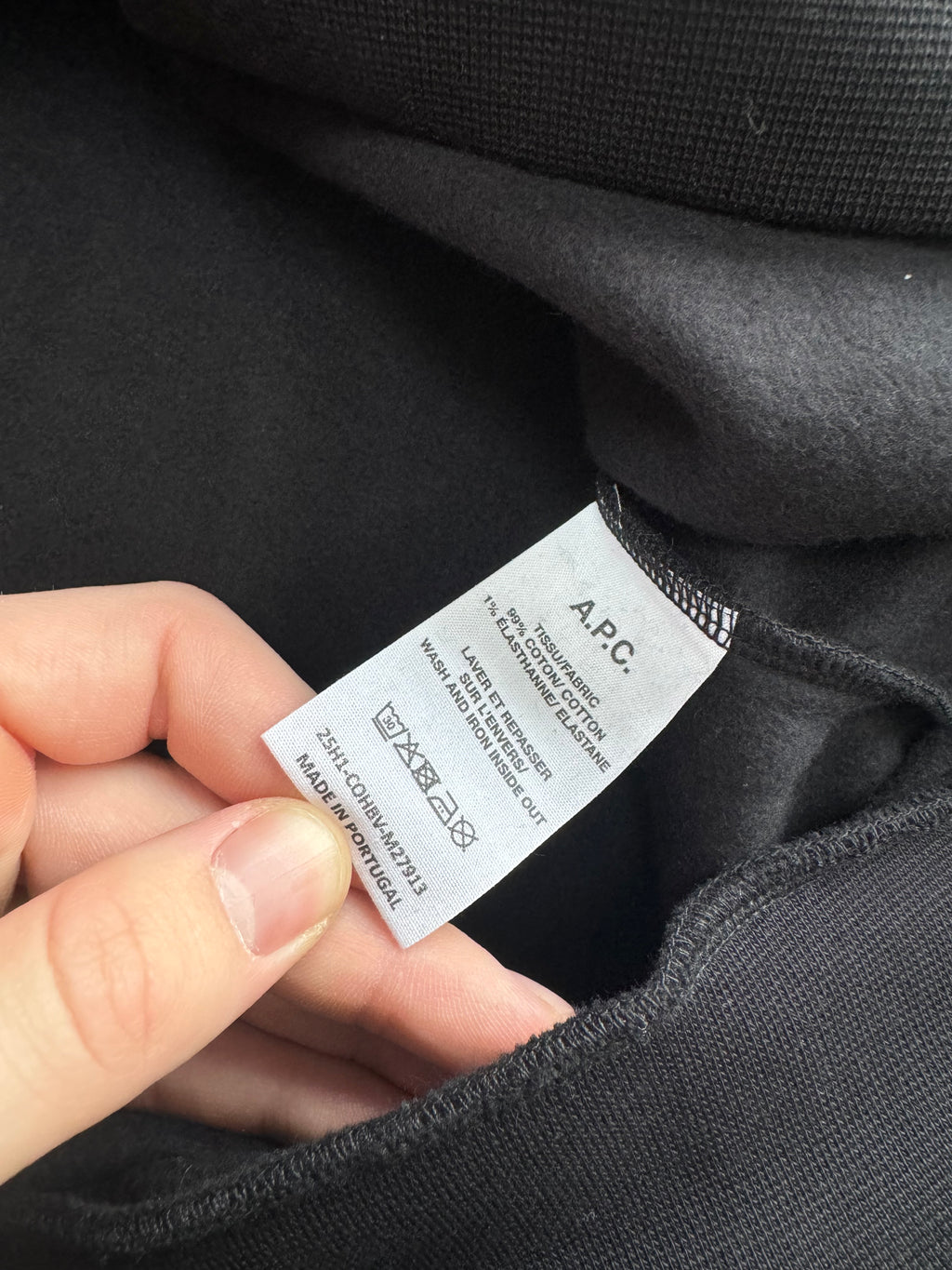 A.P.C. Rue Madame Paris Black Sweatshirt - Medium