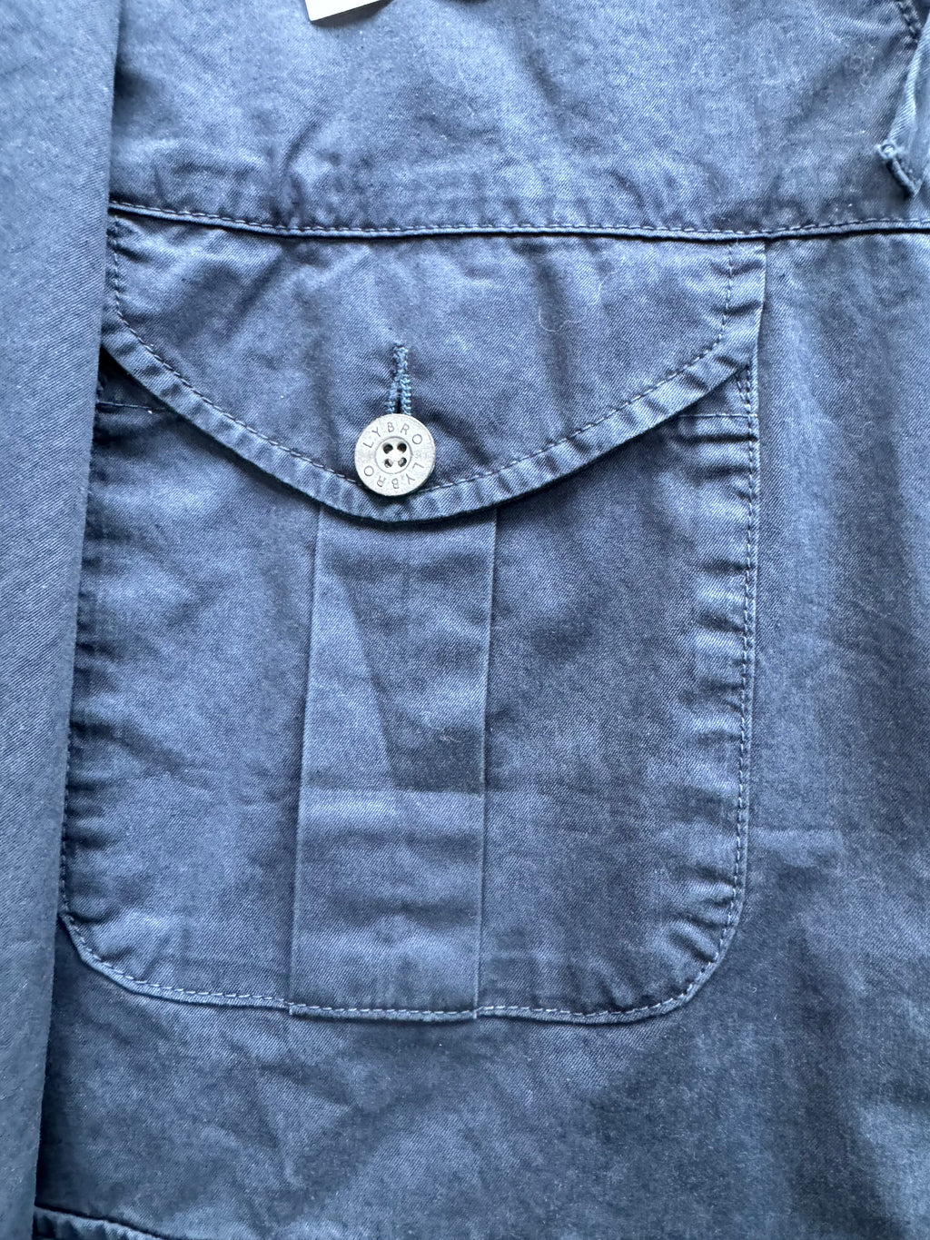 Nigel Cabourn Lybro Navy Zip Army Smock - Medium